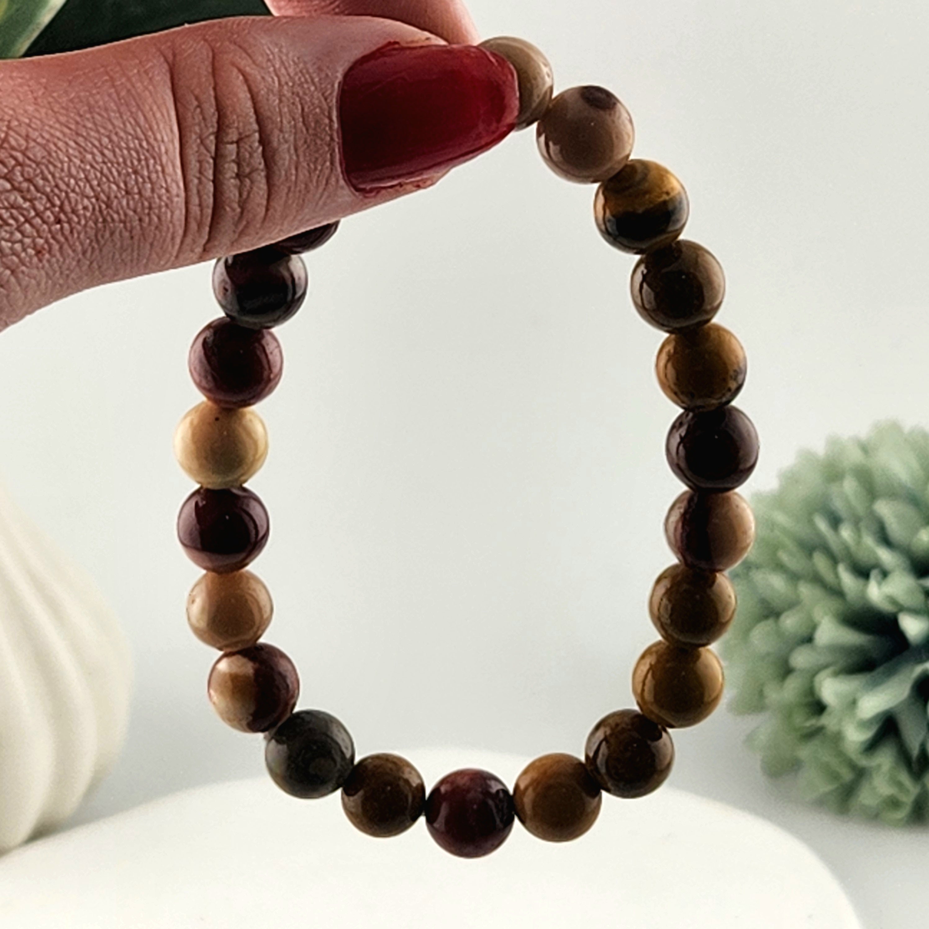 Mookaite Beaded Bracelet - 8mm