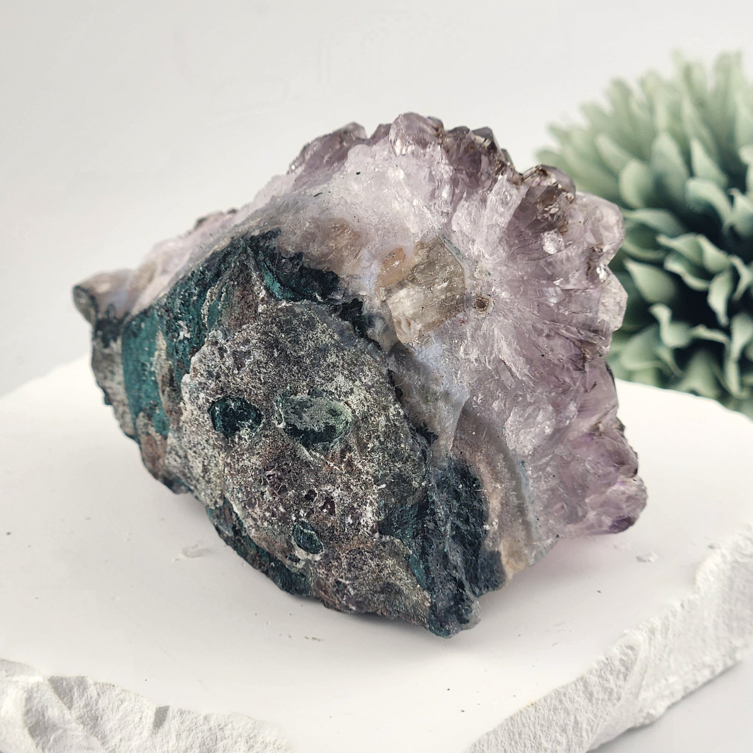 Amethyst With Gold Rutile Inclusions