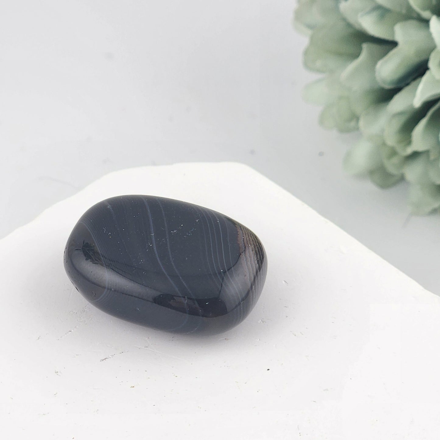 Black Agate Mini Flatstone