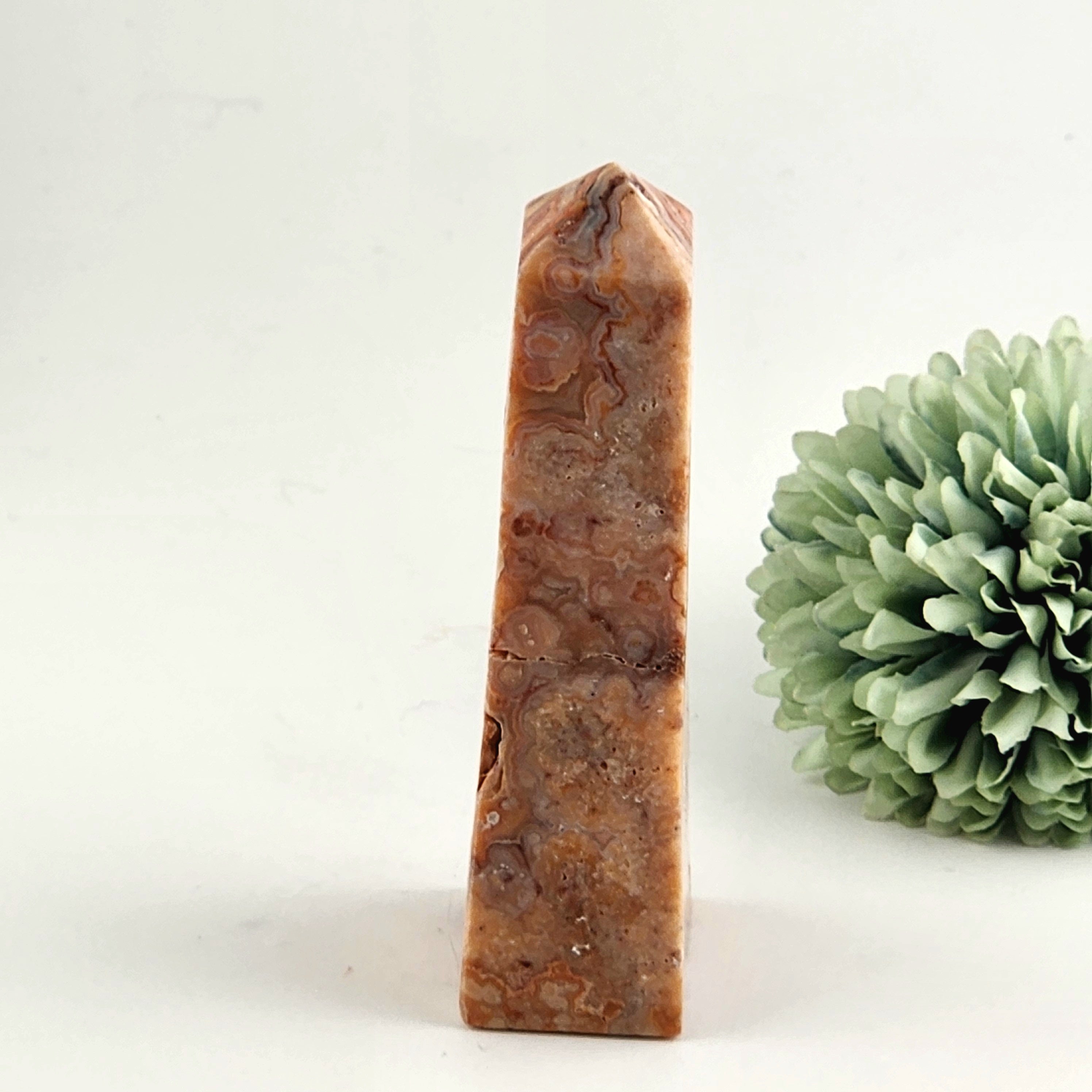 Pink Crazy Lacce Agate Tower