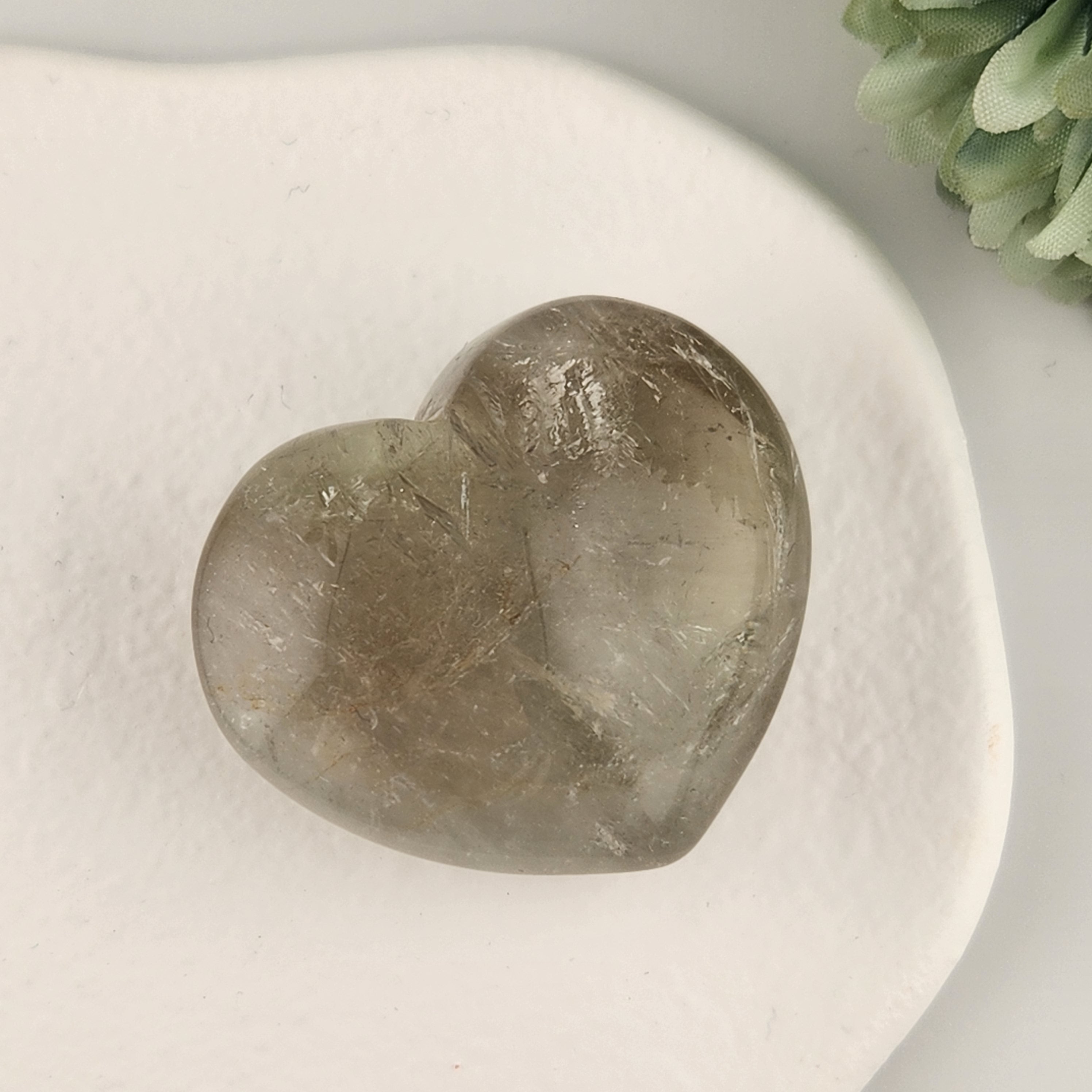 Prasiolite (Green Quartz) Heart