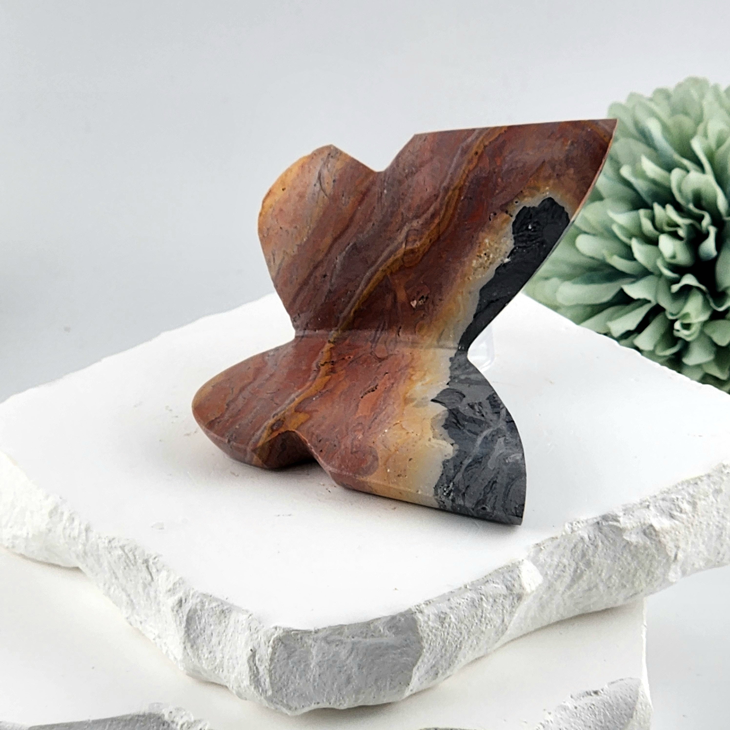 Polychrome Jasper 3D Butterfly