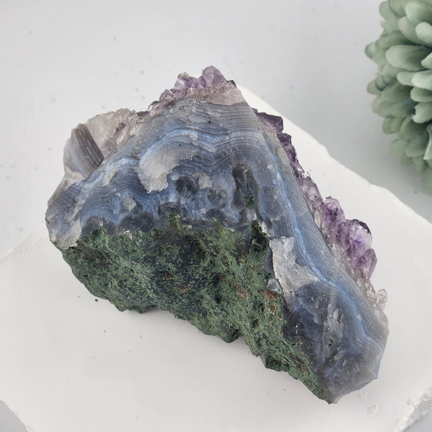 Amethyst With Gold Rutile Inclusions