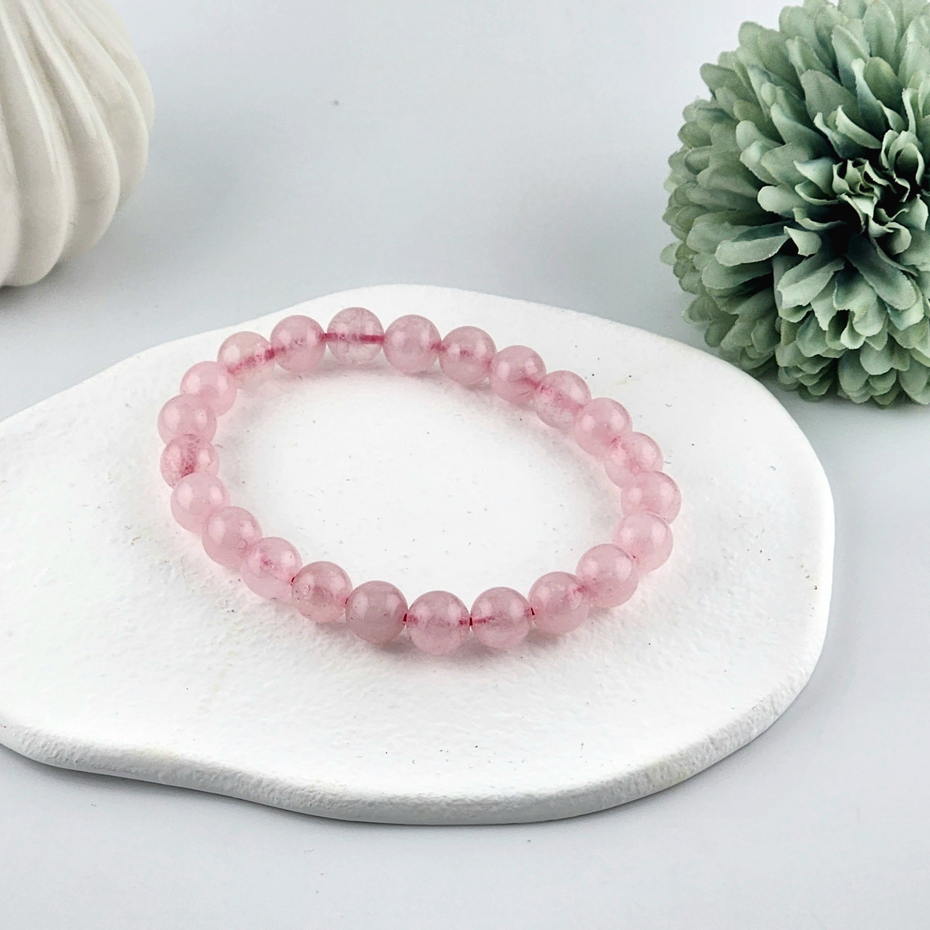 Rose Quartz Beaded Bracelet - 8mm
