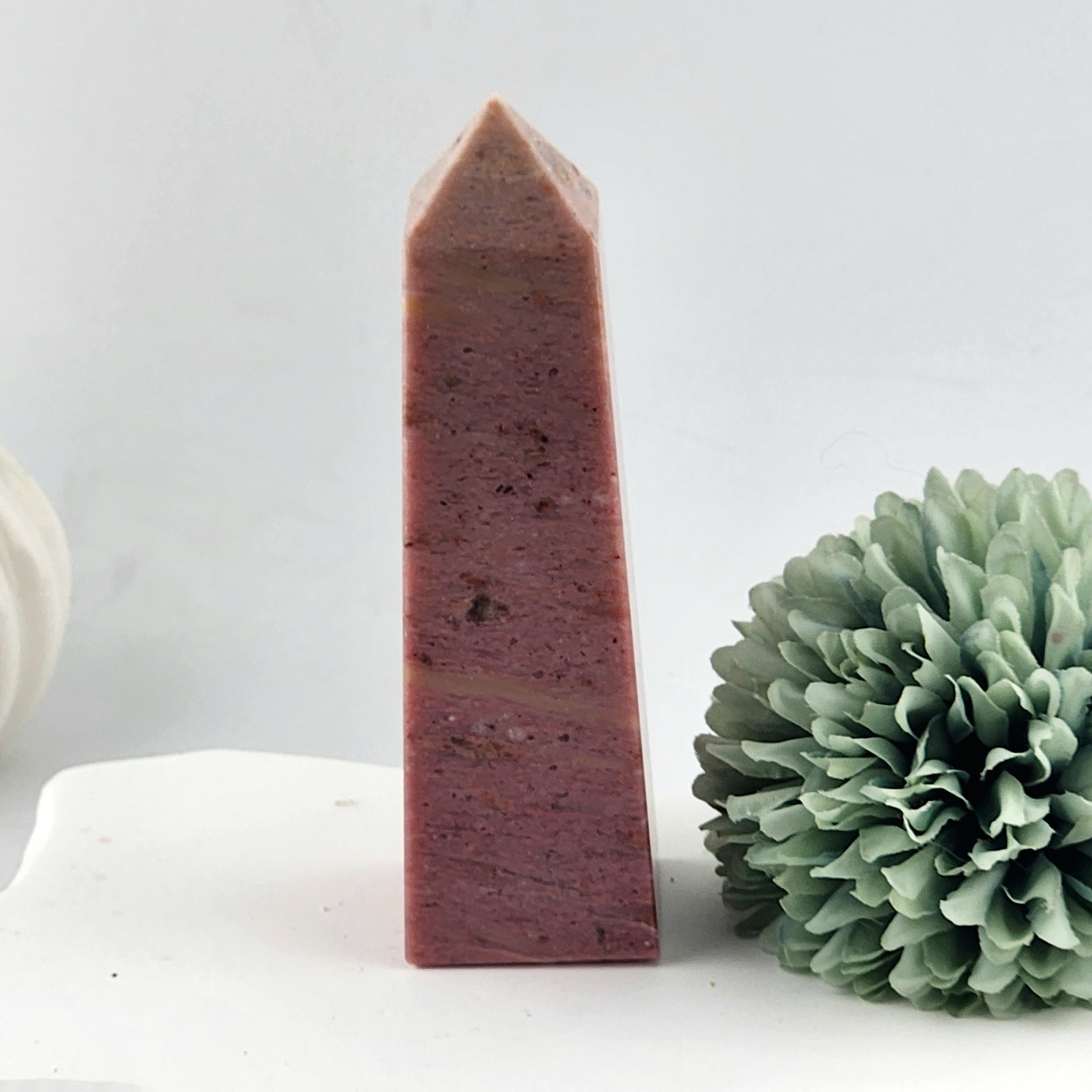 Pink Petrified Wood Obelisk