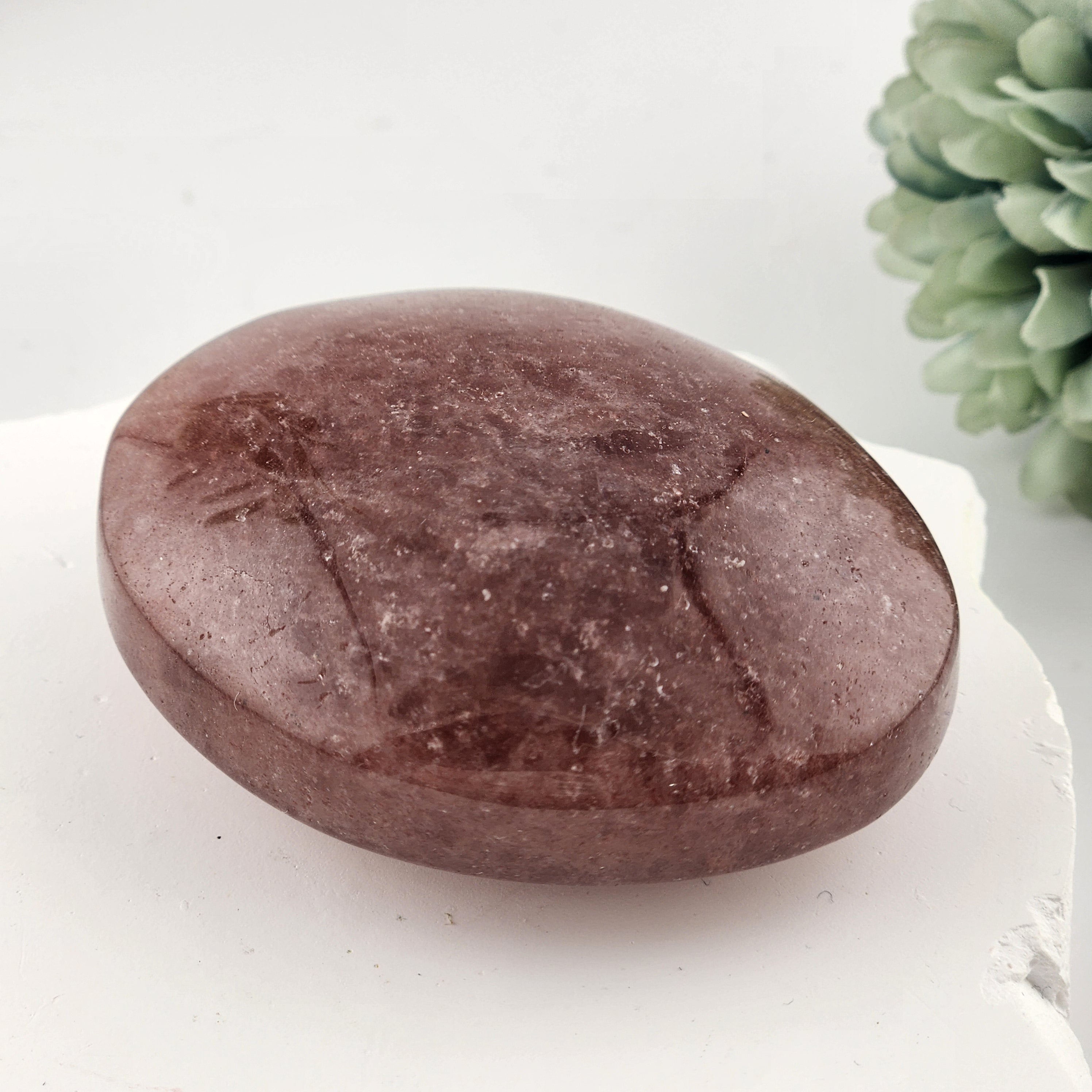 Strawberry Quartz Palmstone