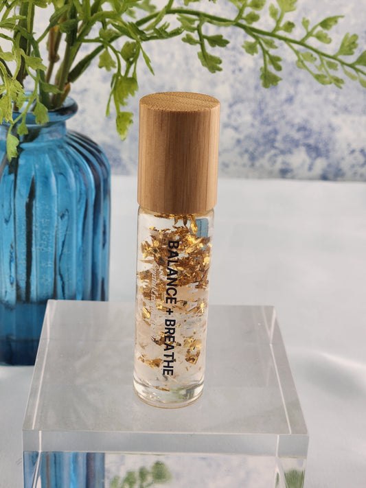 Balance + Breathe Crystal Essential Oil Roller with Clear Quartz WAS $12 NOW $10.50