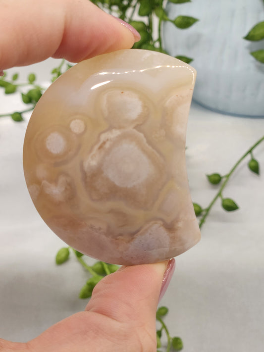 Flower Agate Moon