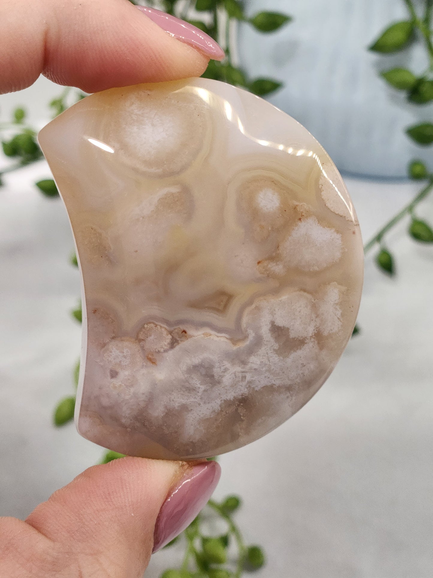 Flower Agate Moon