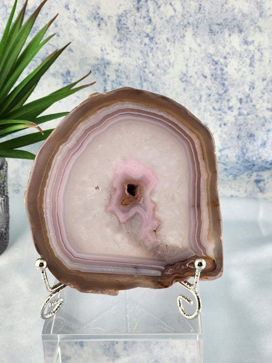 Agate Slice on Stand