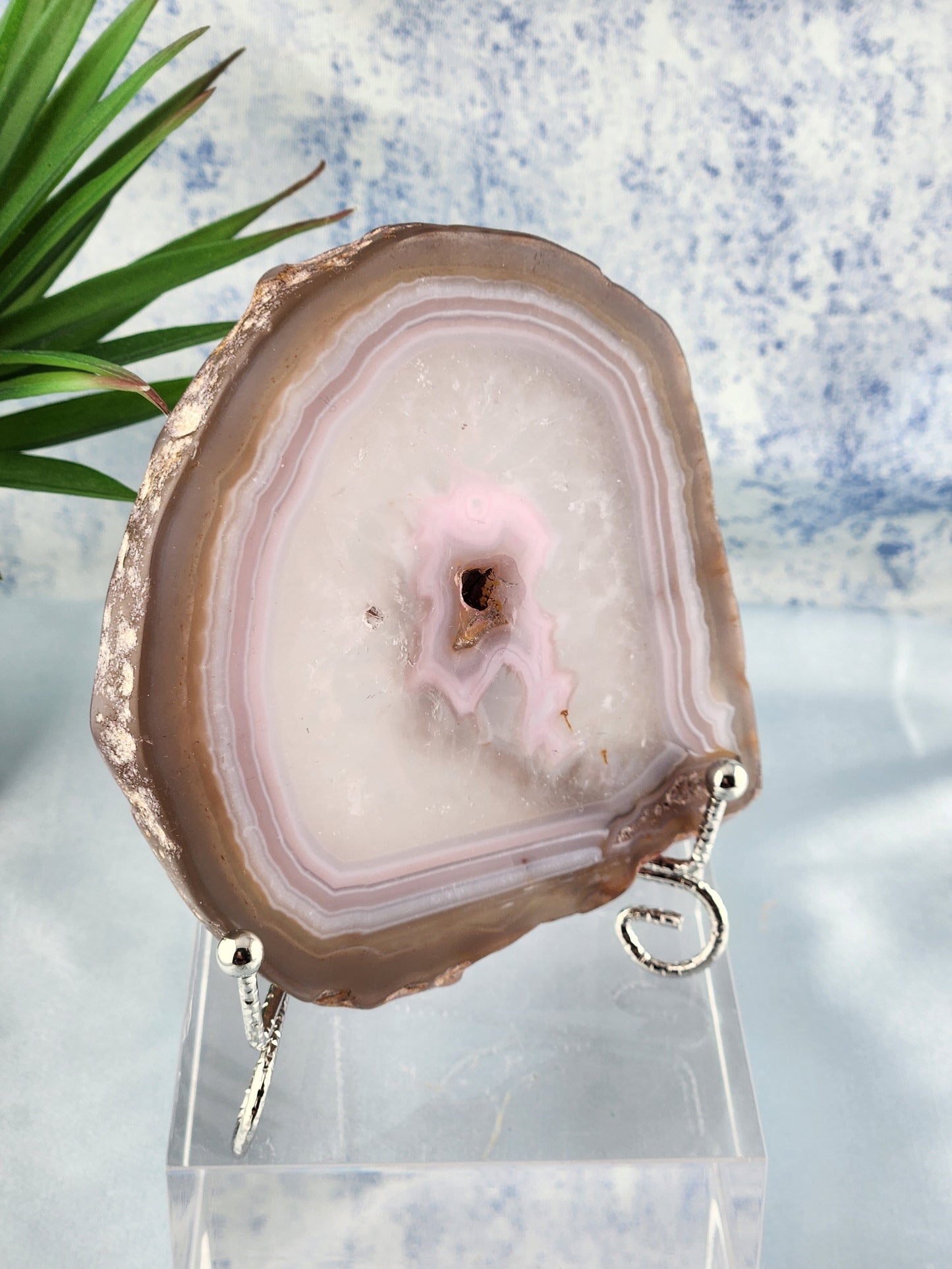 Agate Slice on Stand