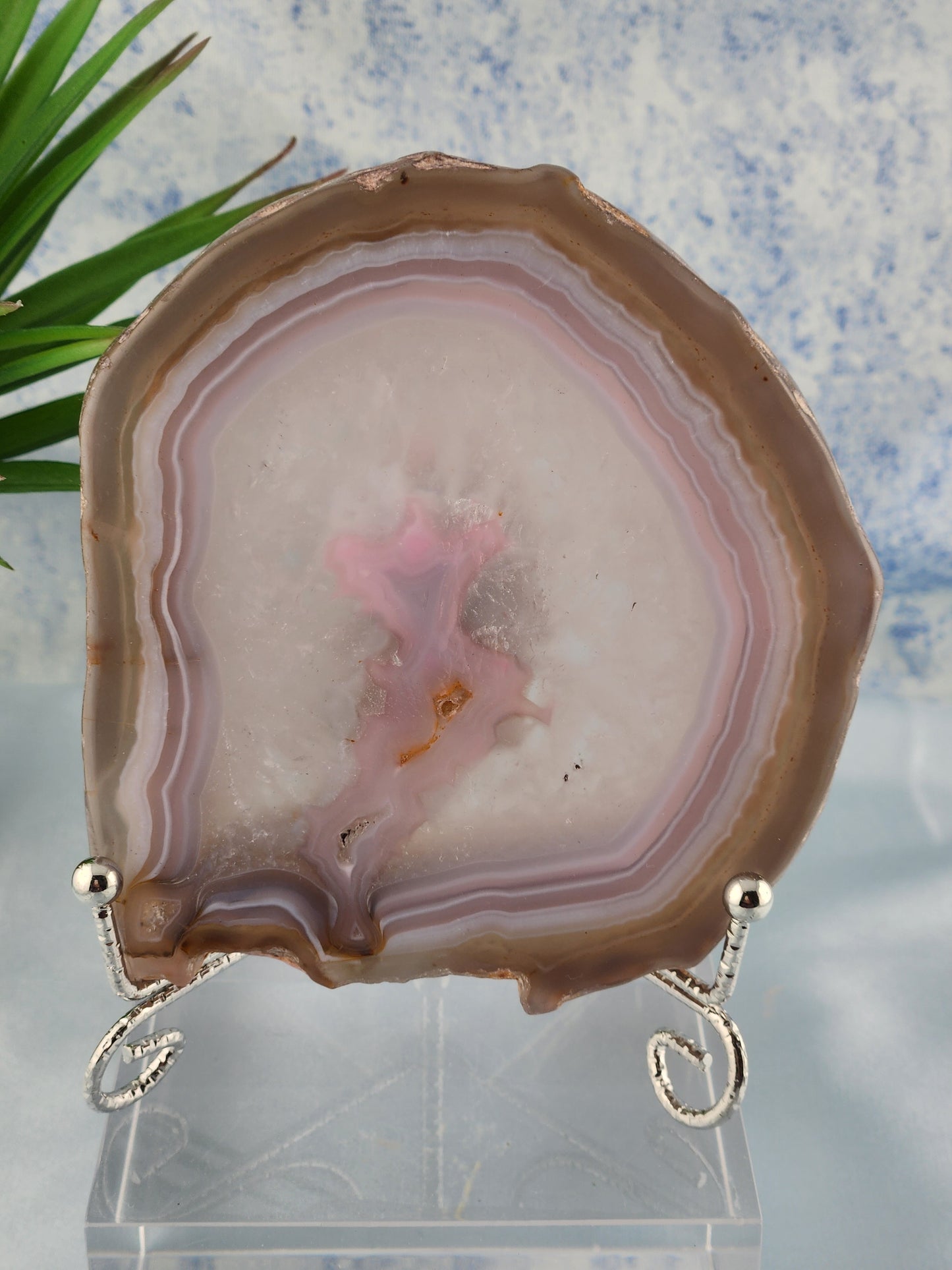 Agate Slice on Stand