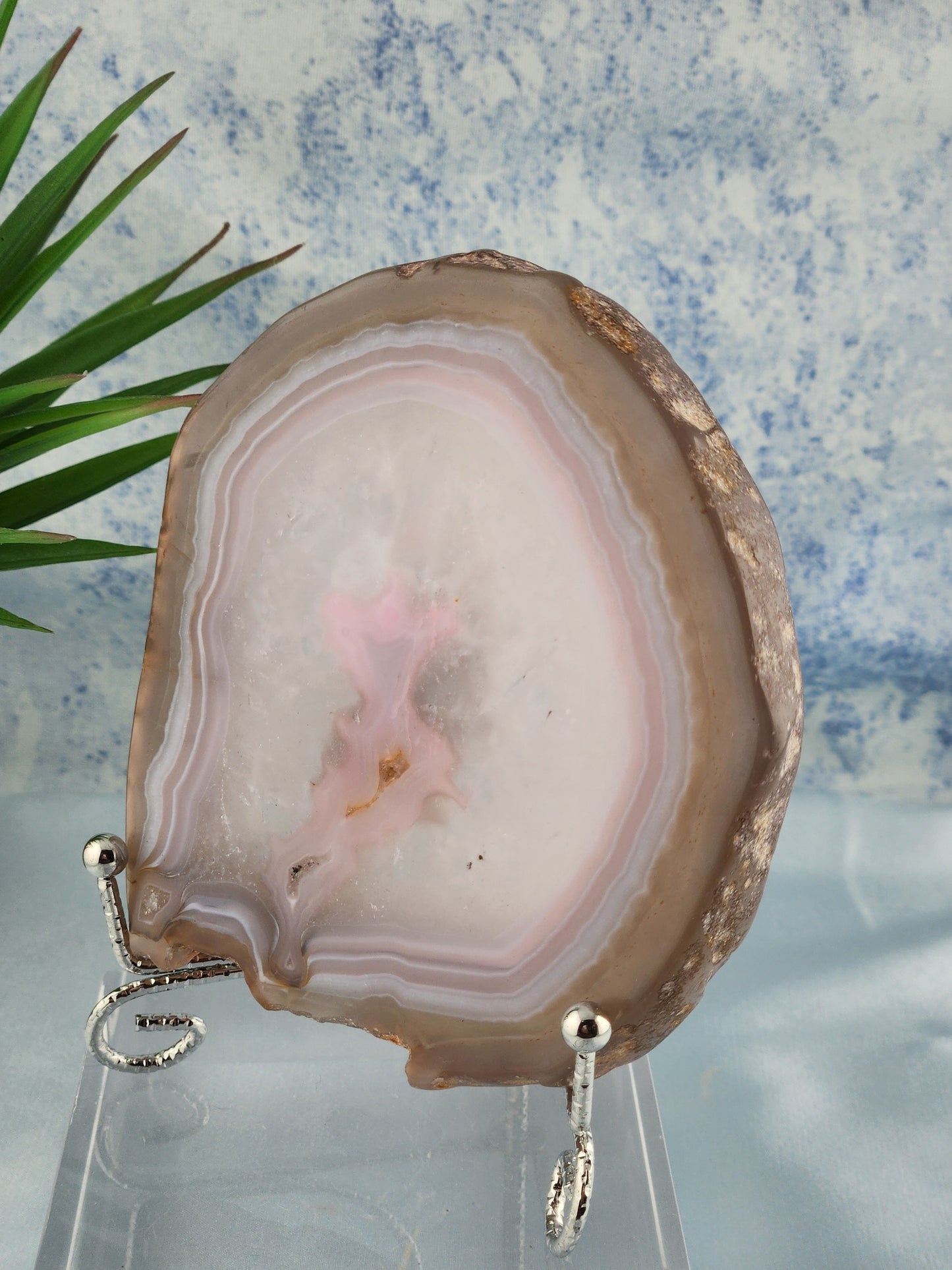 Agate Slice on Stand