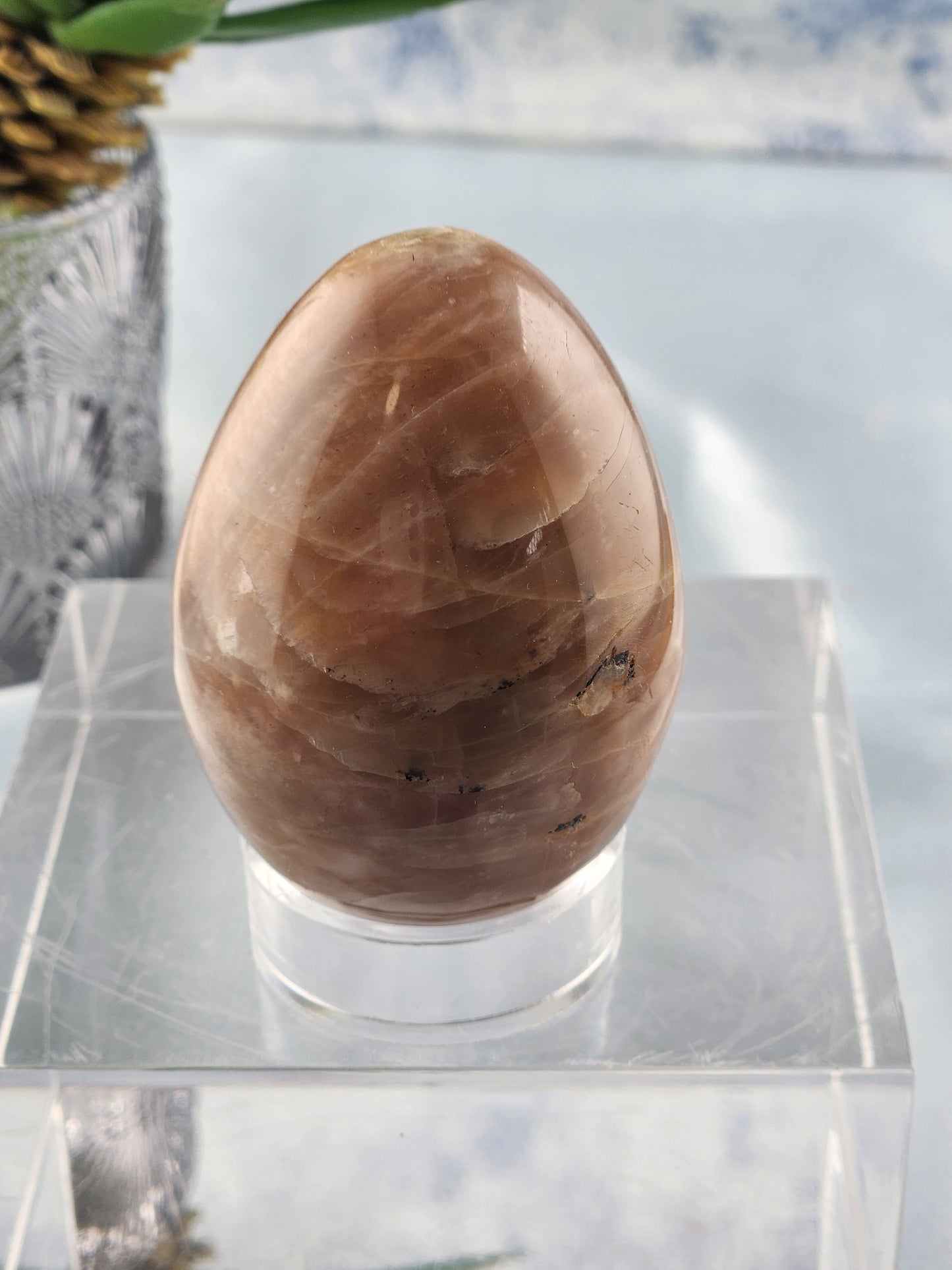 Peach Moonstone Egg