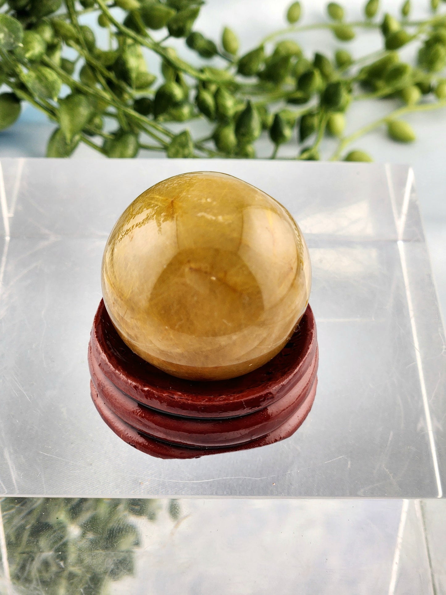 Gold Rutile Sphere- Small