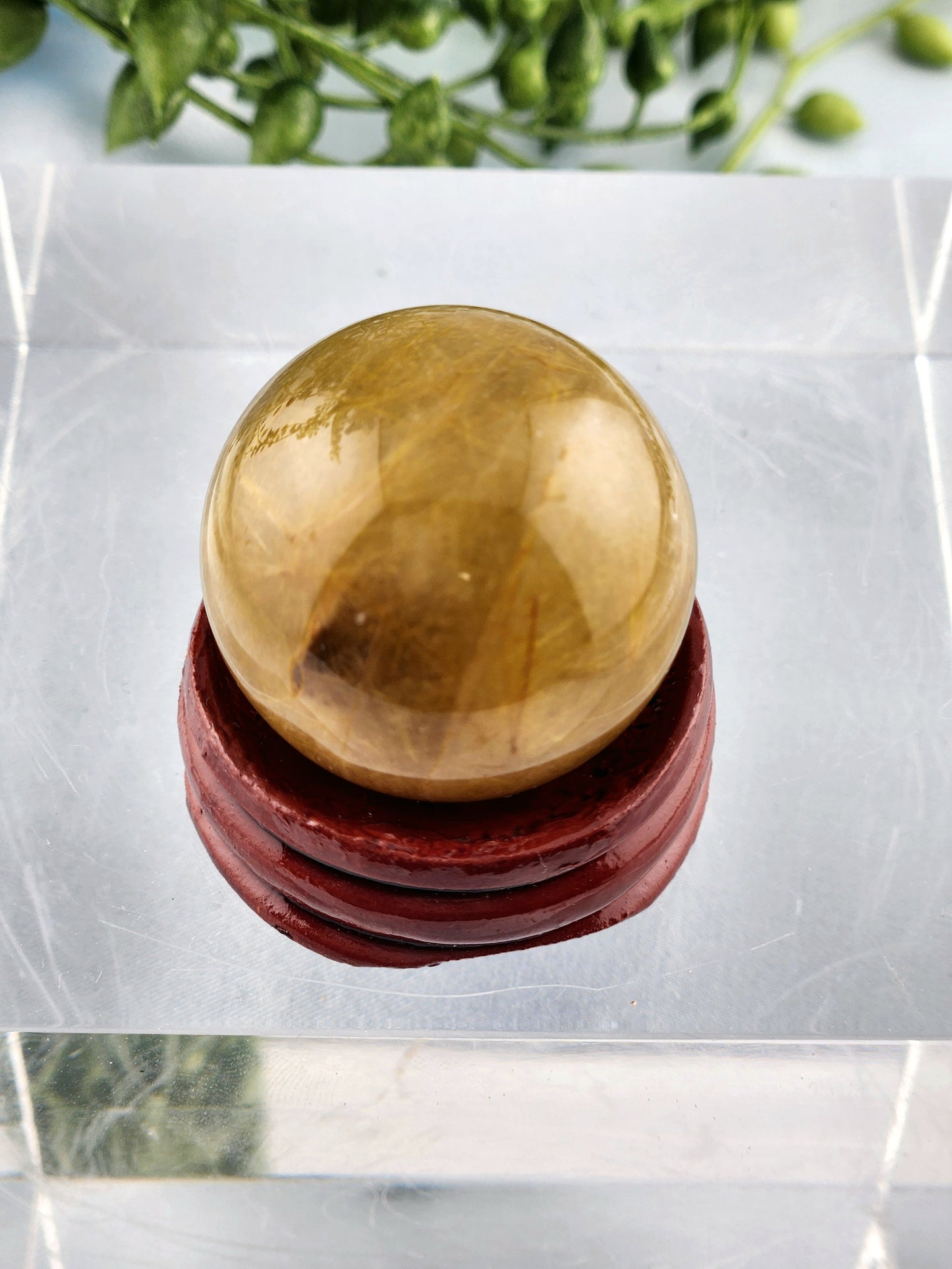 Gold Rutile Sphere- Small