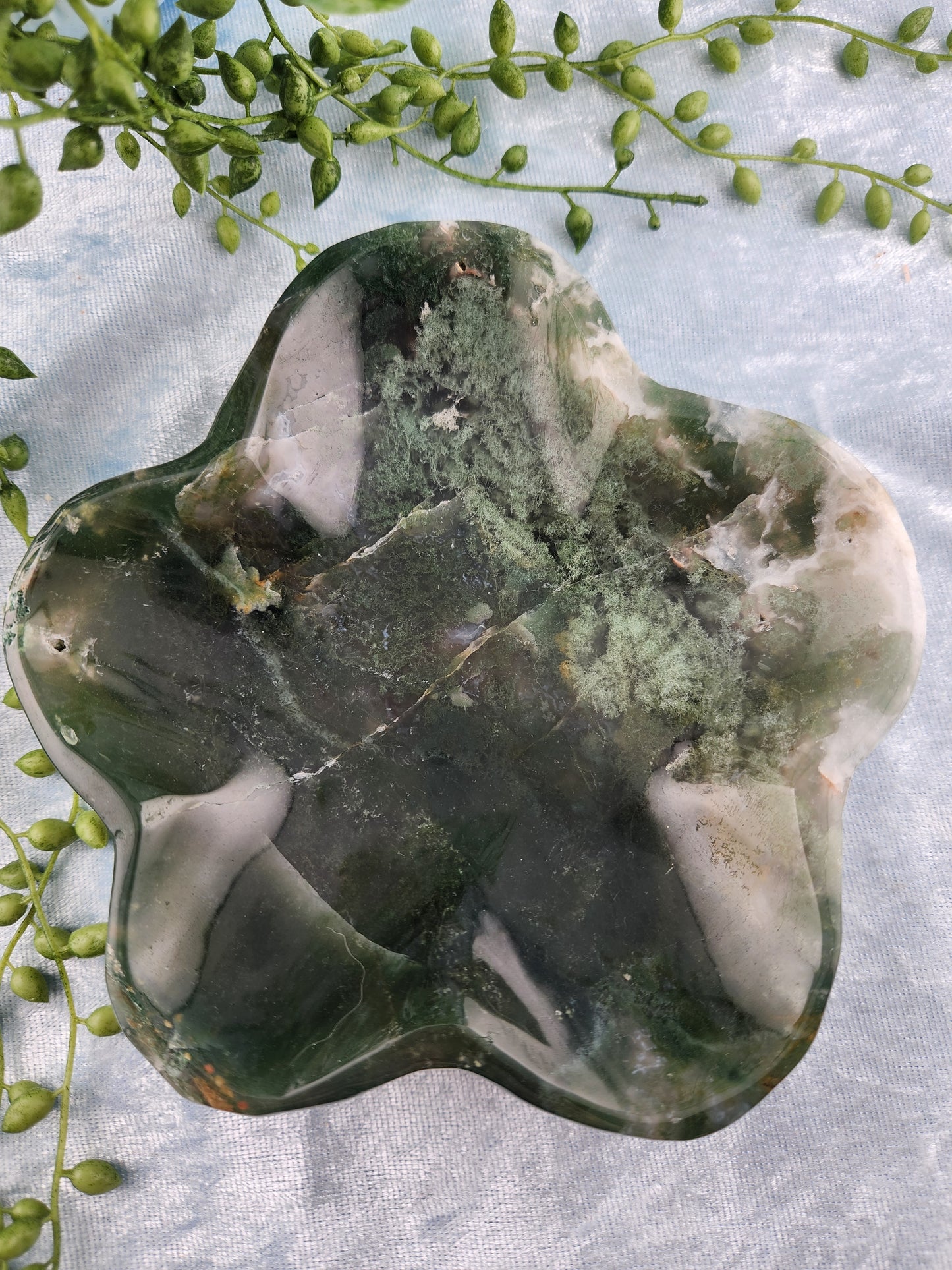 Moss Agate Bowl - Large