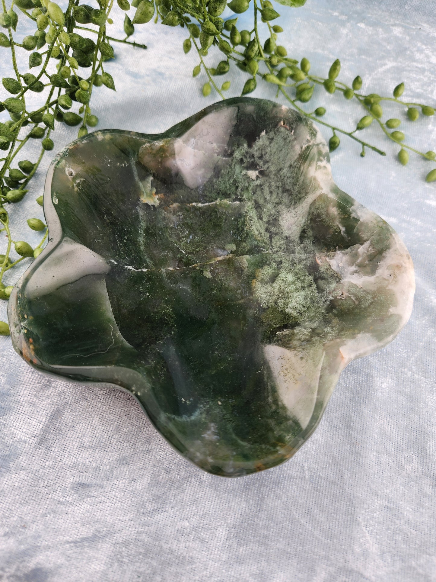 Moss Agate Bowl - Large