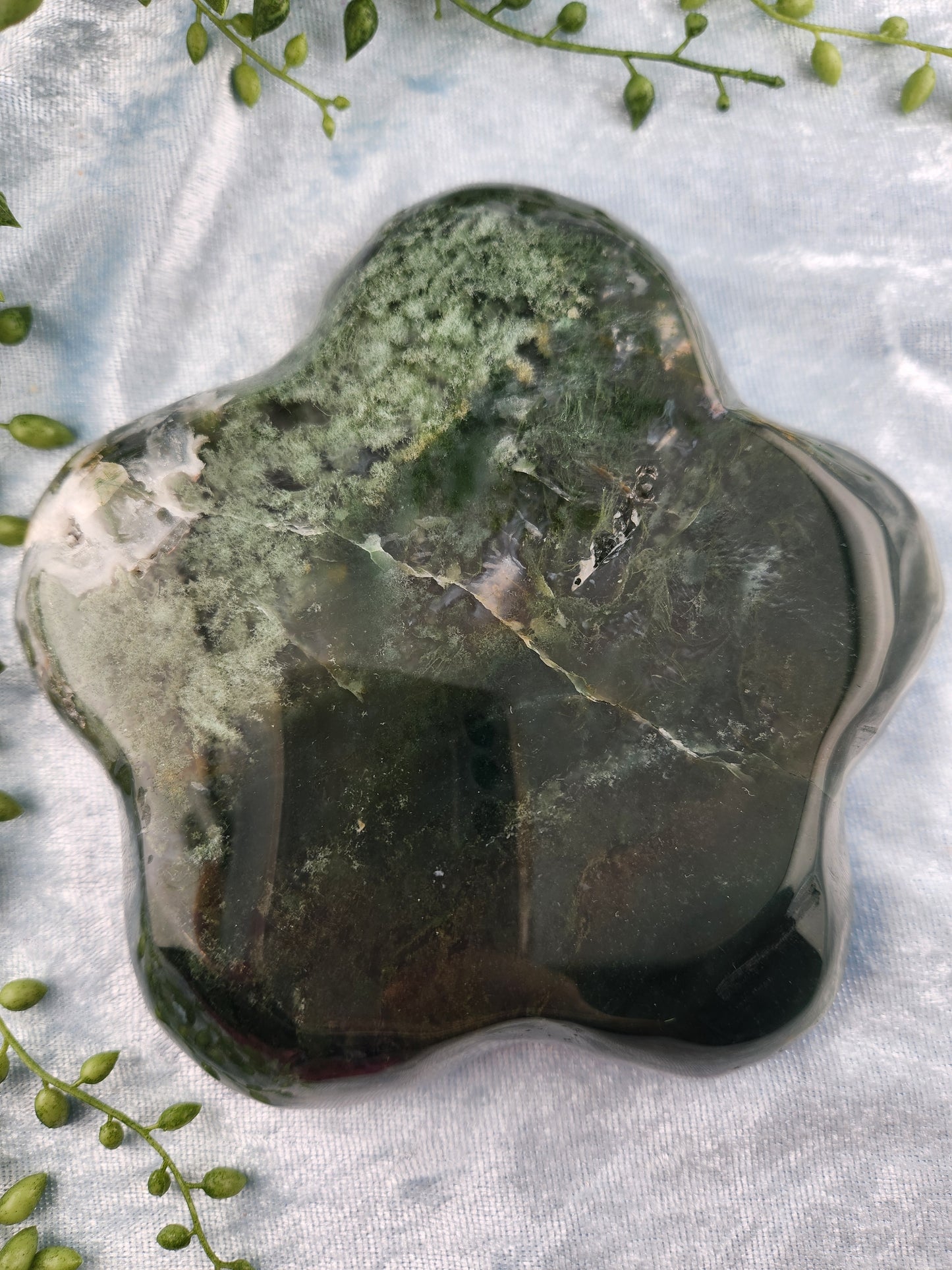 Moss Agate Bowl - Large