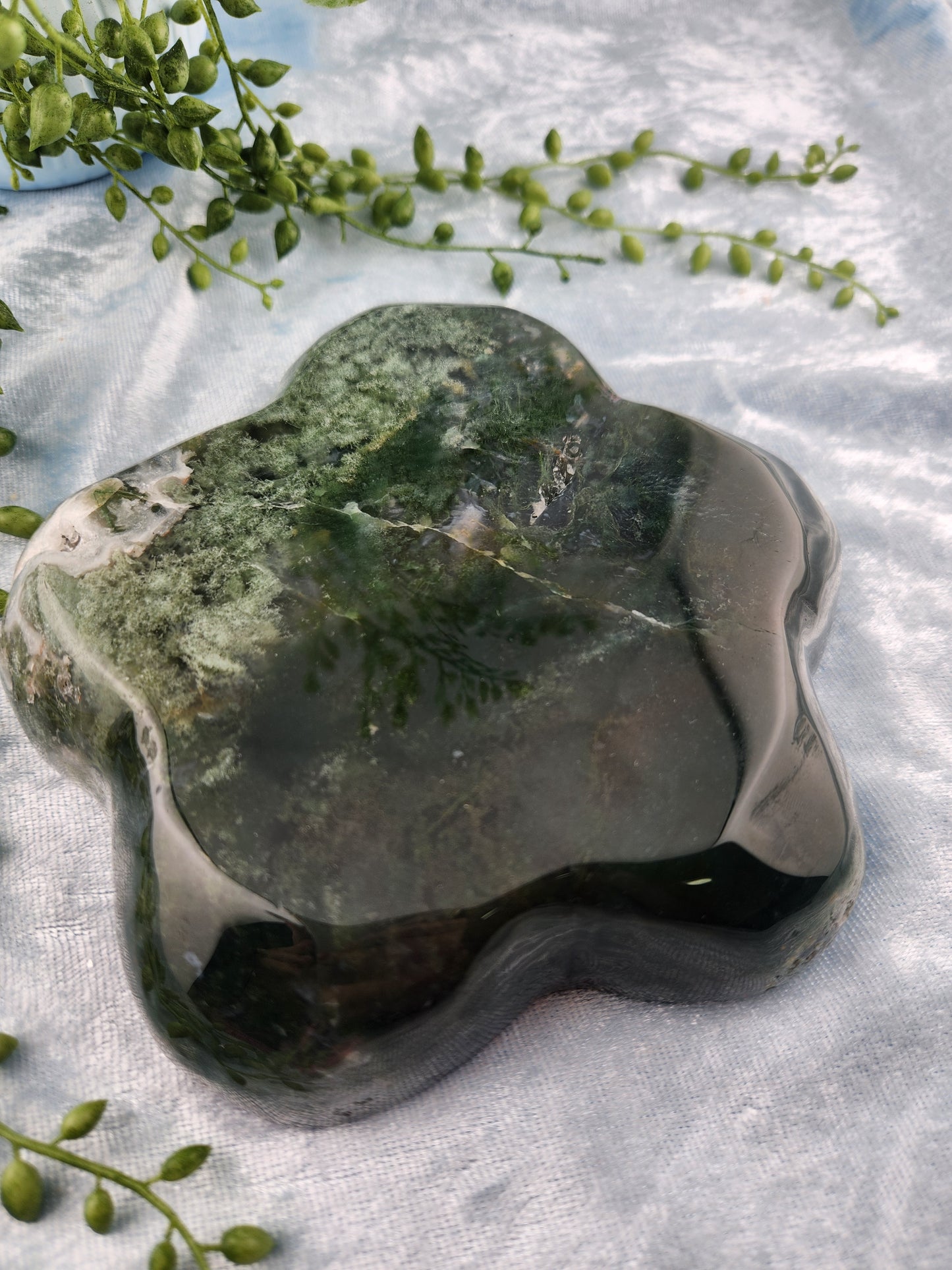 Moss Agate Bowl - Large