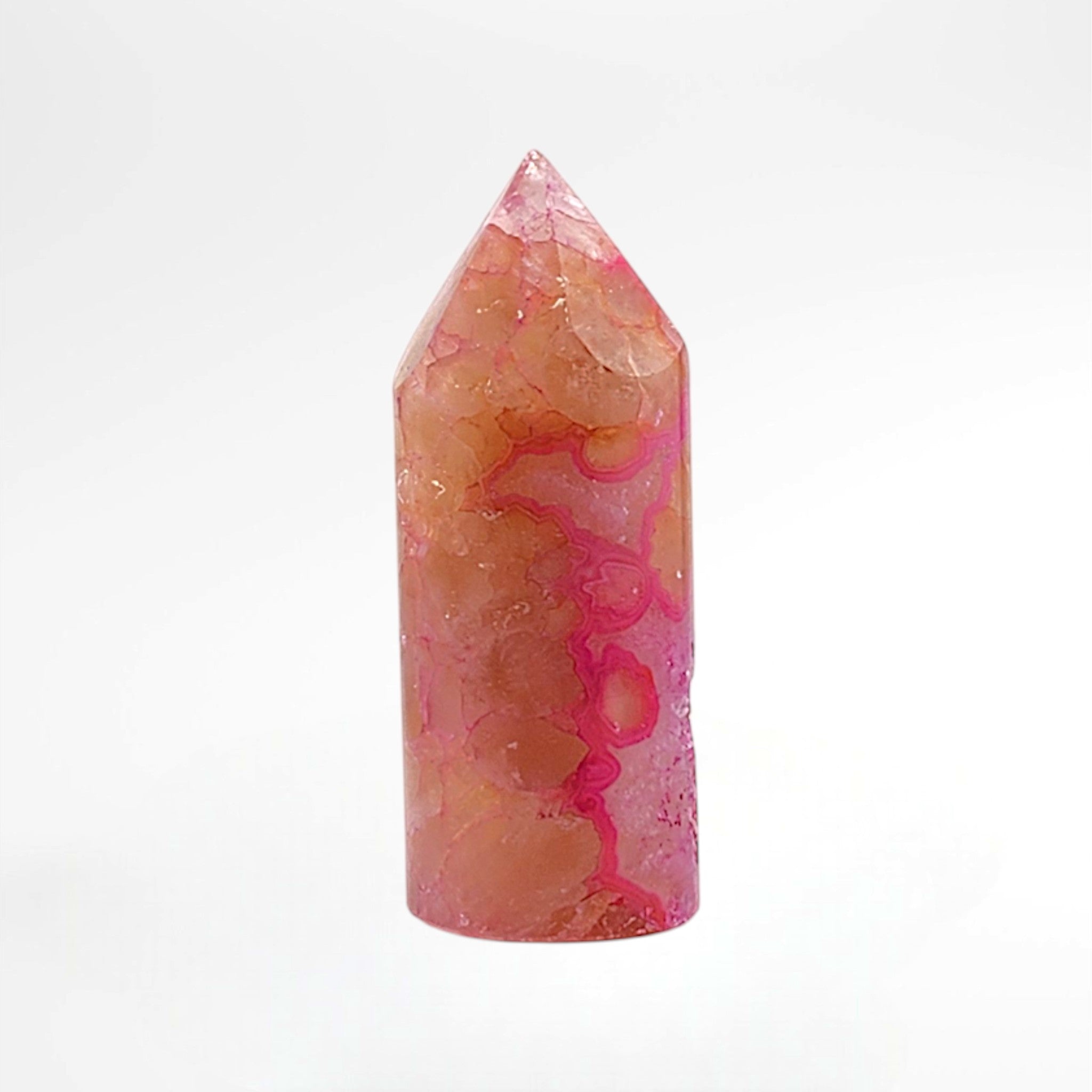 Dyed Pink Quartz Polished Tower
