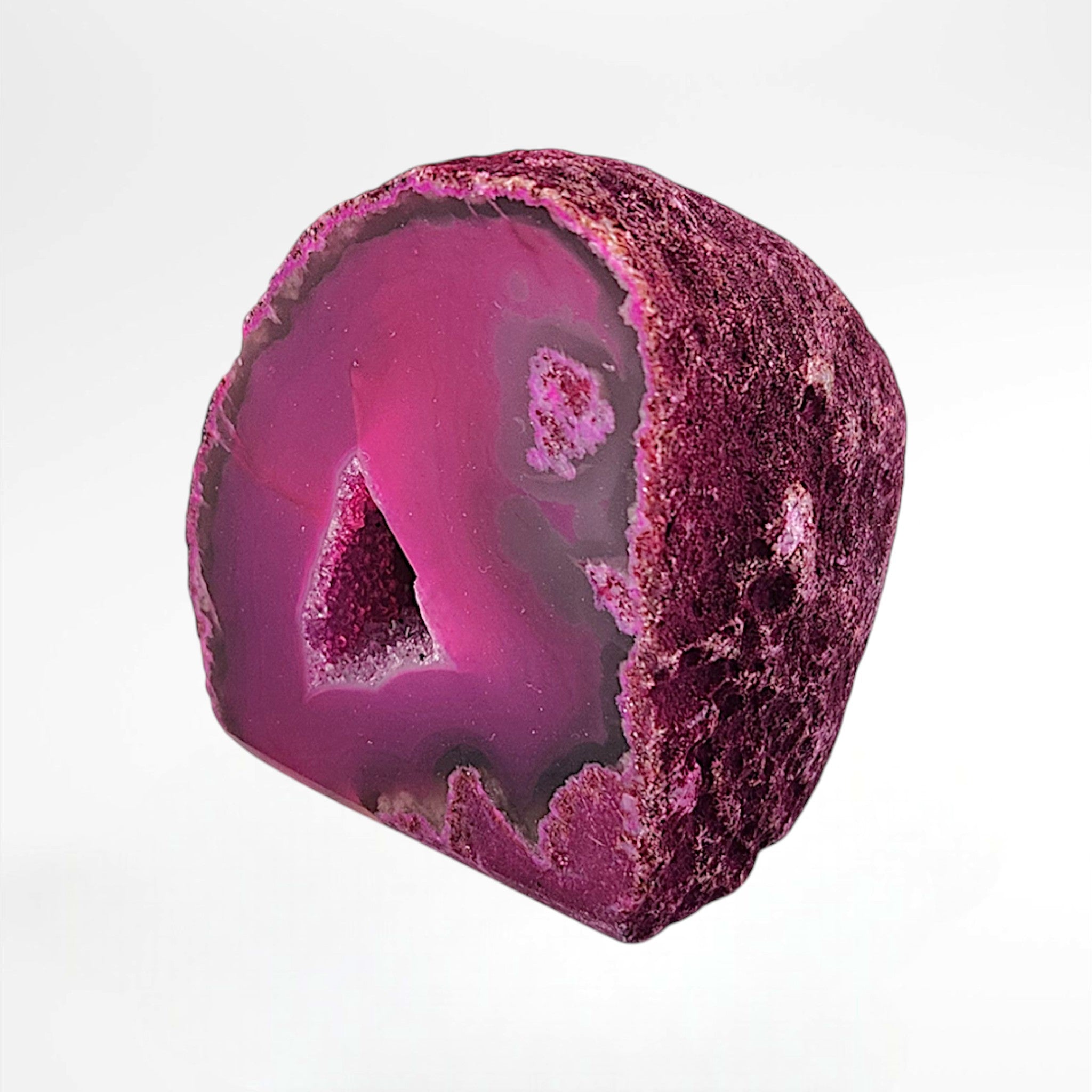 Dyed Pink Agate Polished Geode