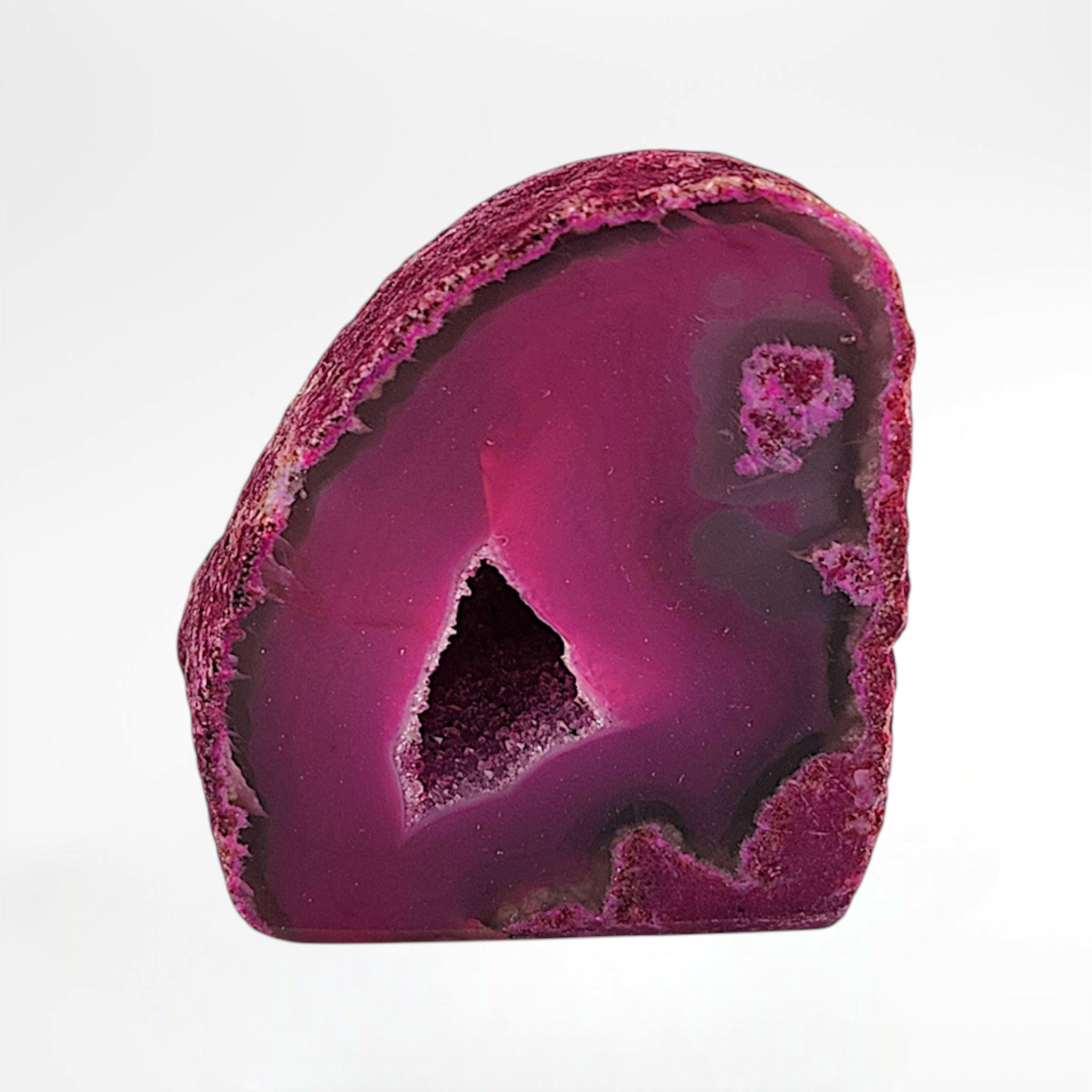 Dyed Pink Agate Polished Geode