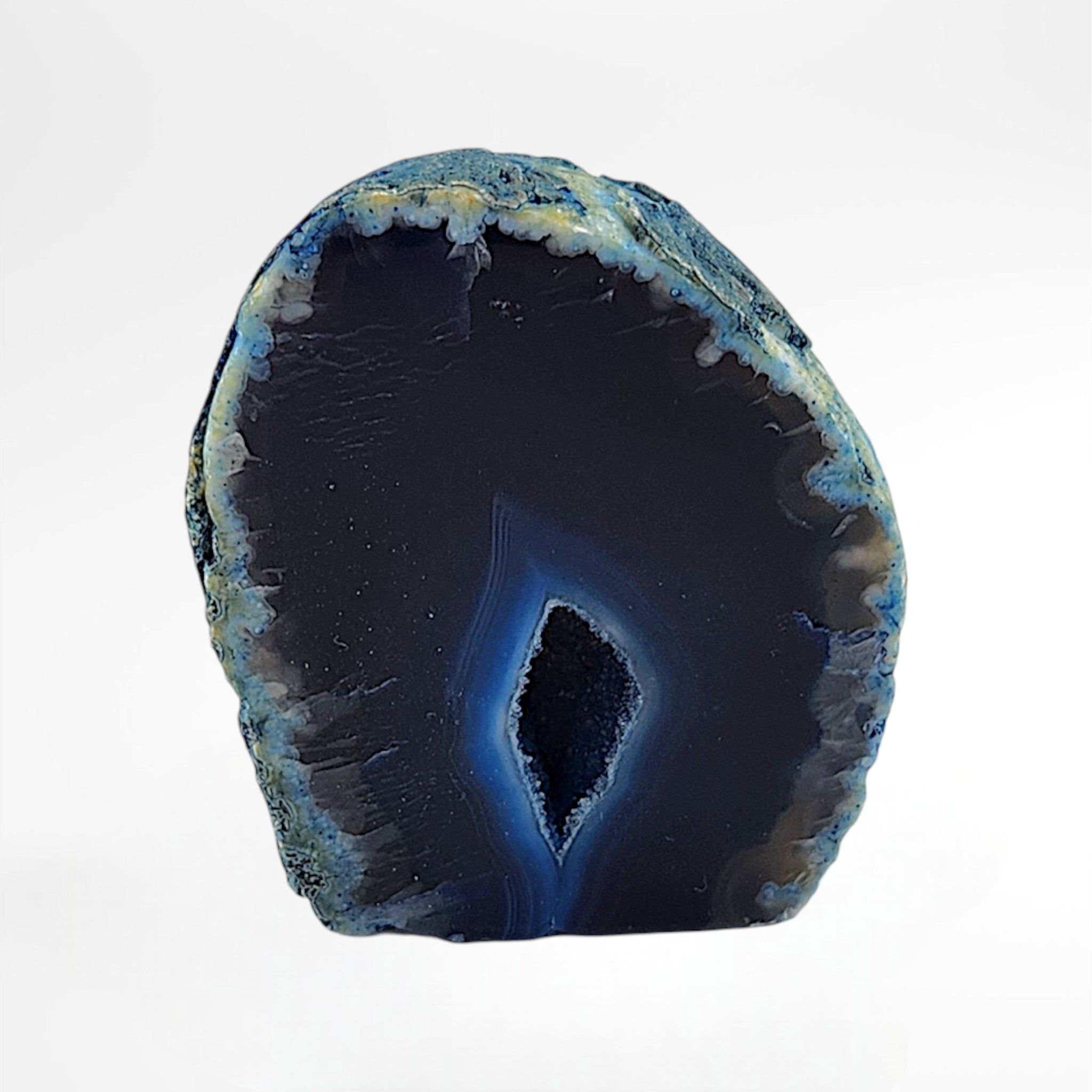 Dyed Blue Agate Polished Geode
