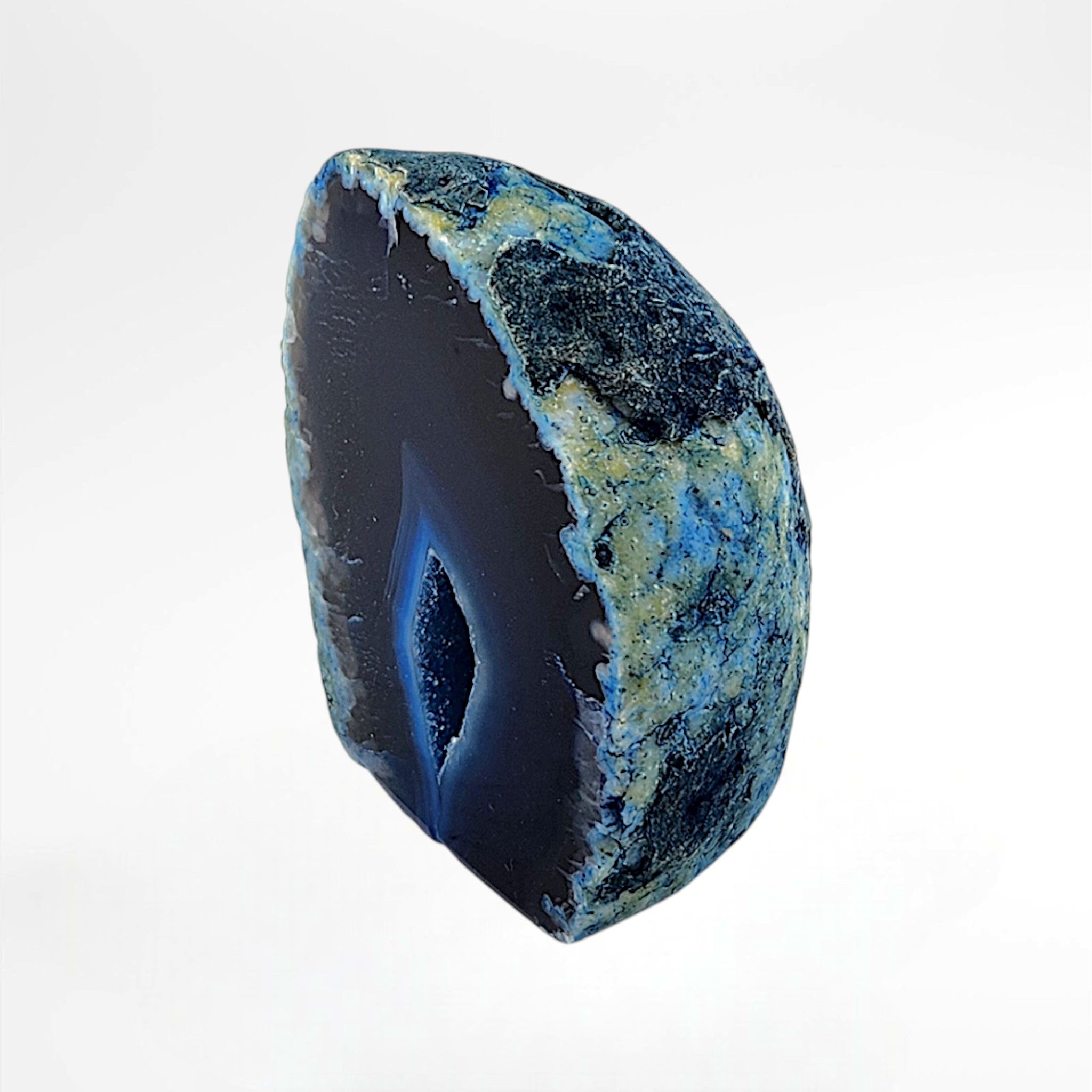 Dyed Blue Agate Polished Geode