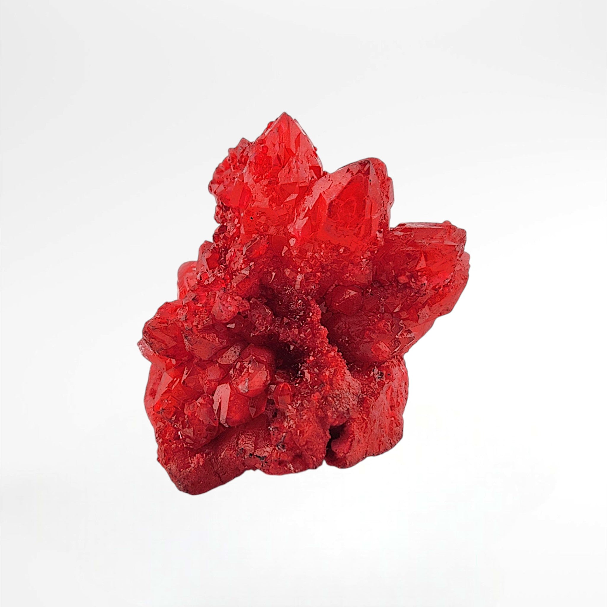 Red Dyed Quartz Cluster
