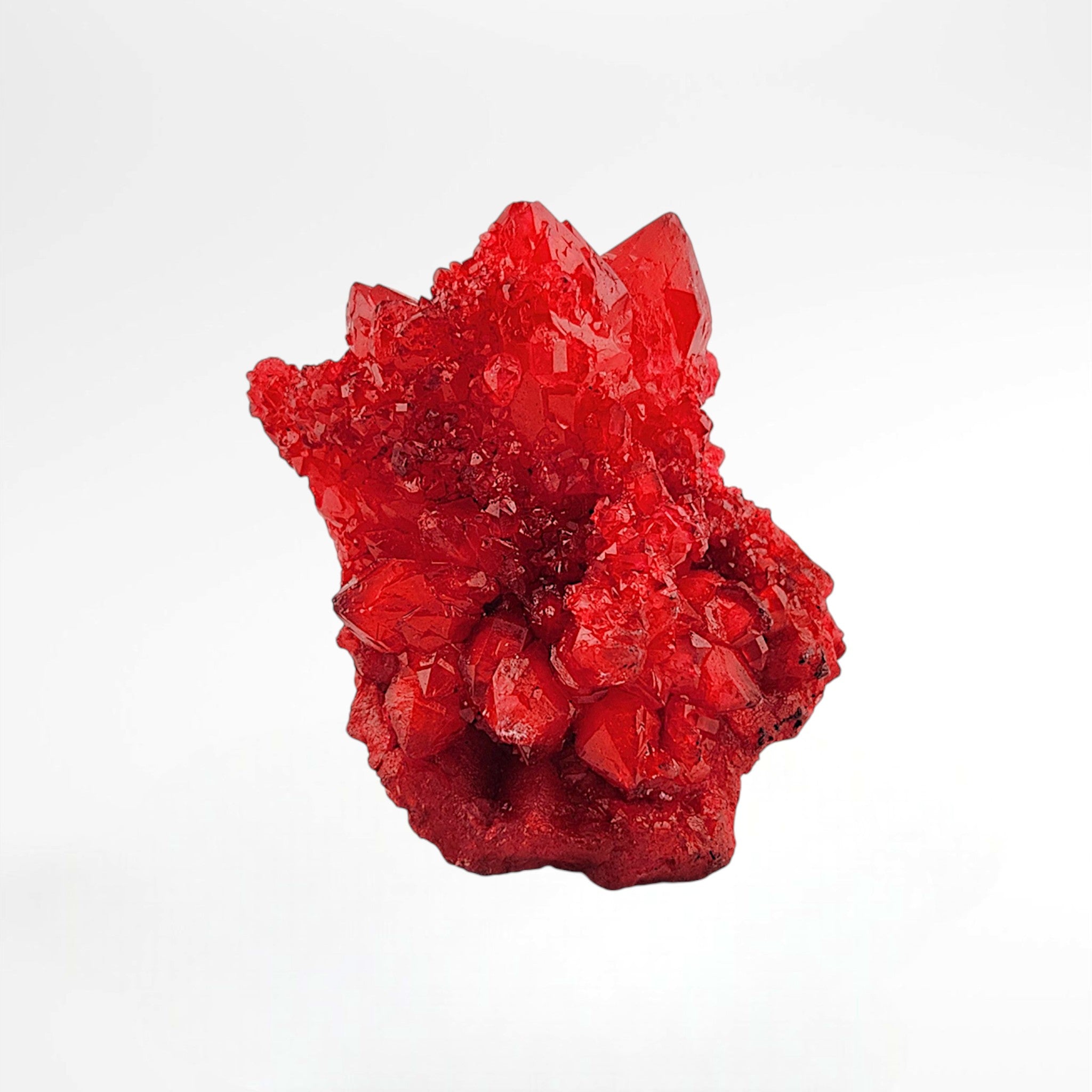 Red Dyed Quartz Cluster