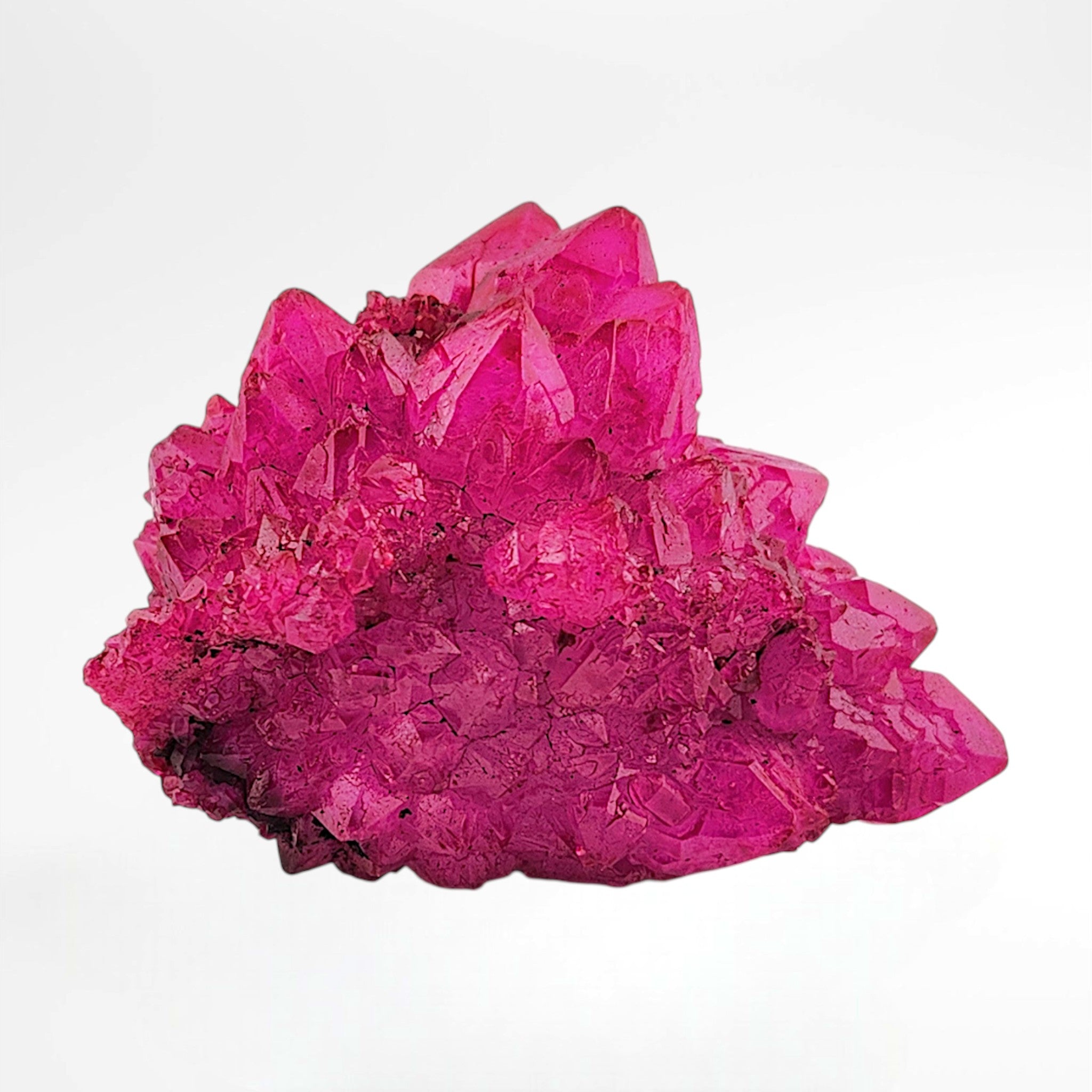 Pink Dyed Quartz Cluster