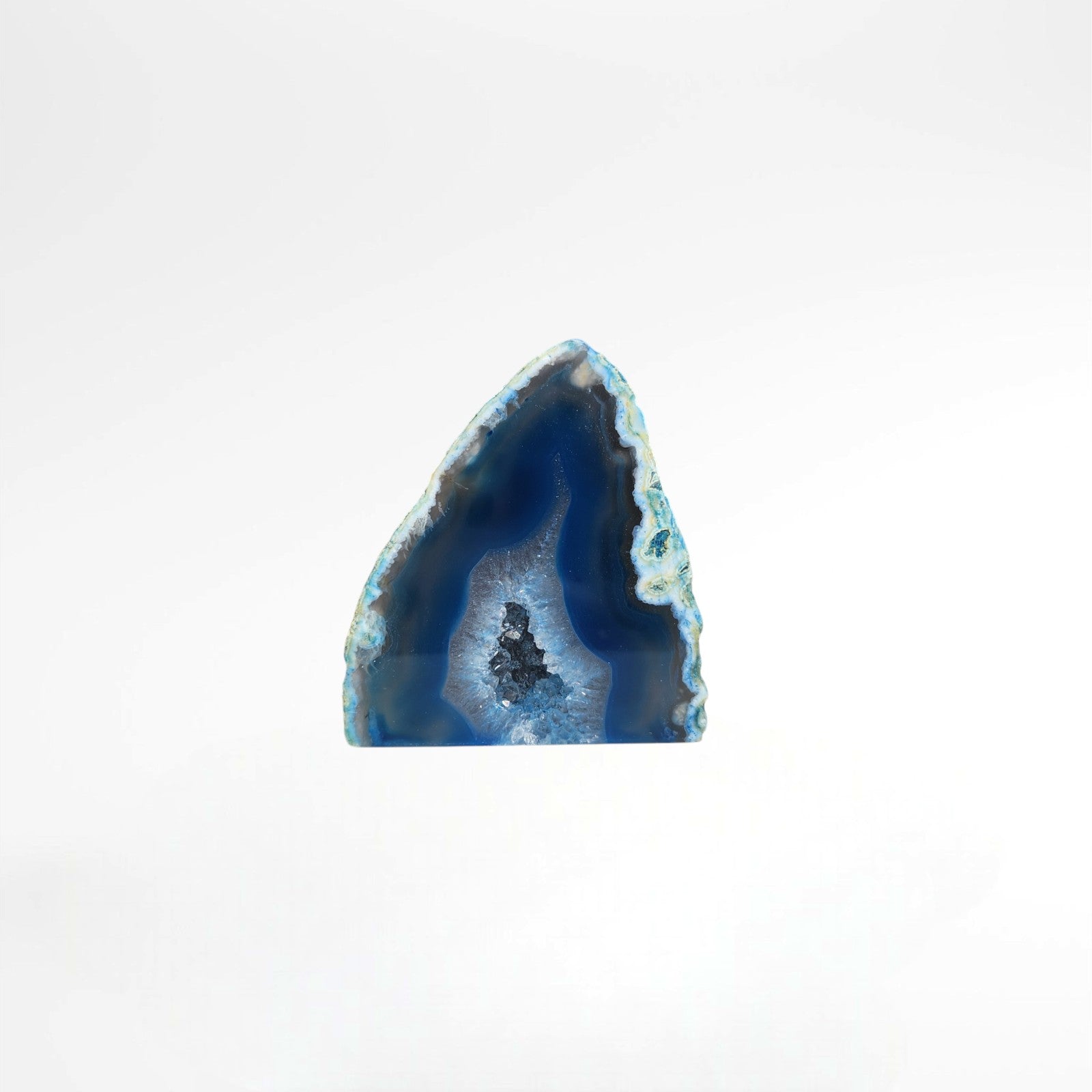 Dyed Blue Agate Polished Geode