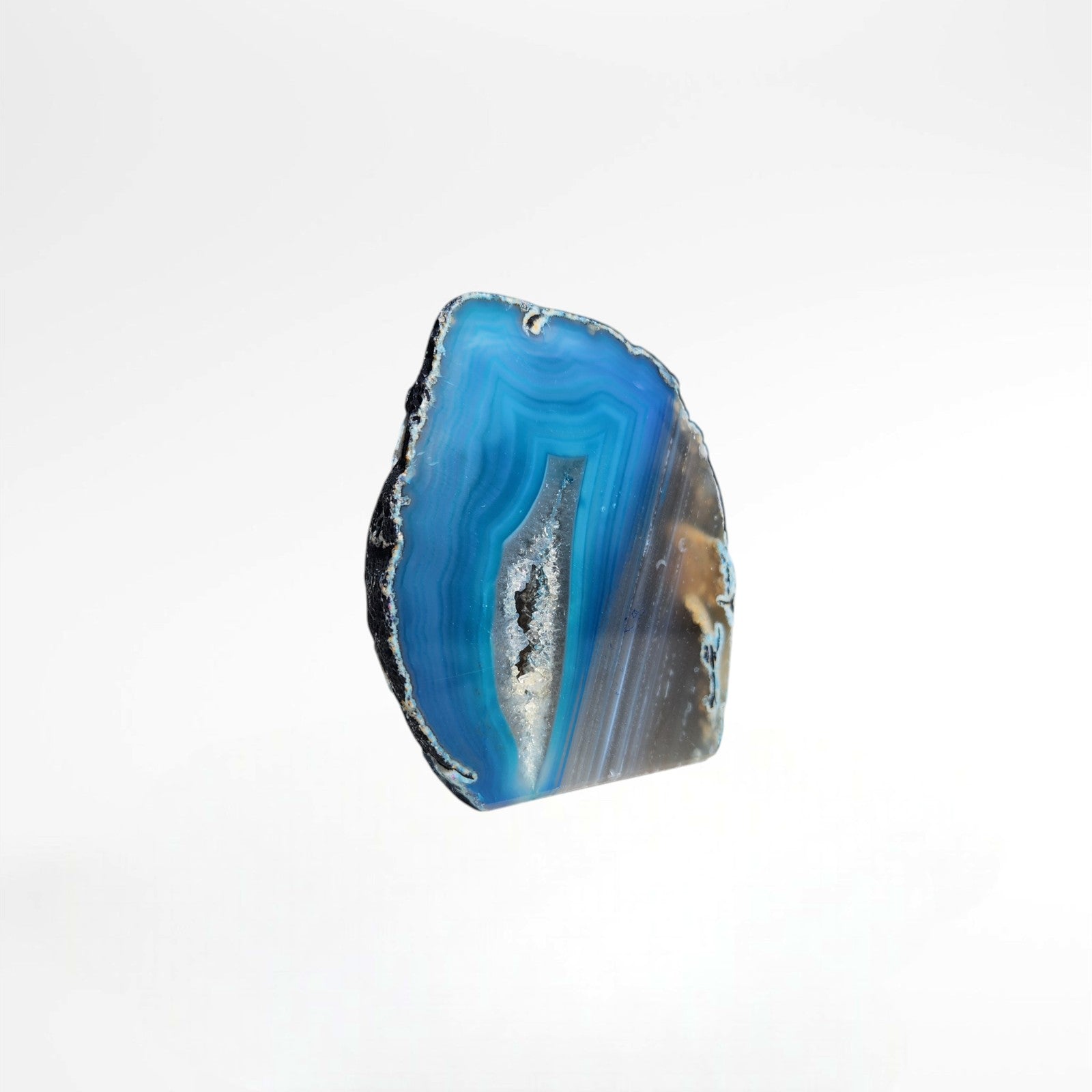 Dyed Blue Agate Polished Geode