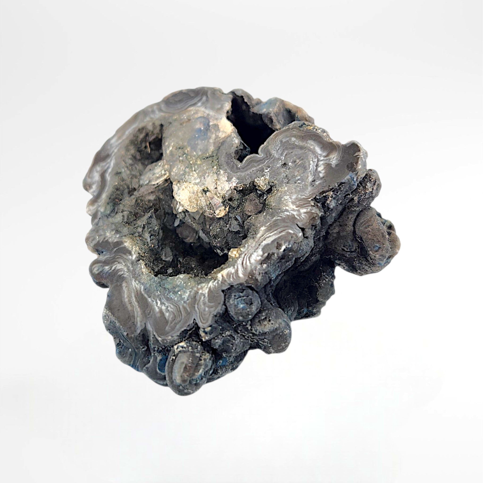 Dyed Blue Moroccan geode Half
