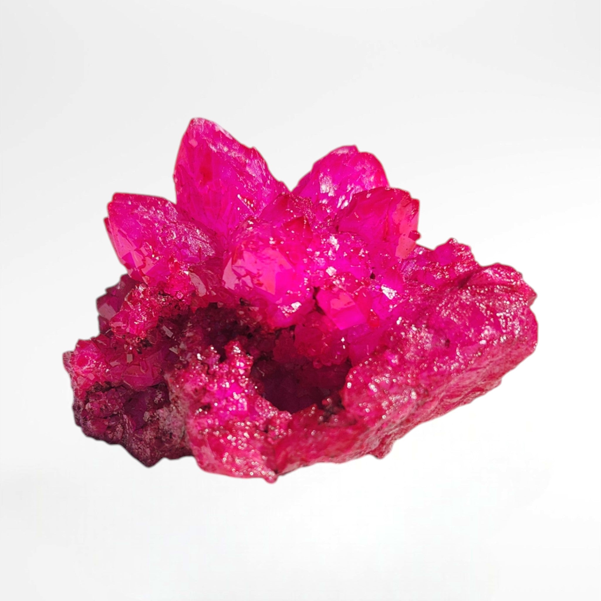 Pink Dyed Quartz Cluster