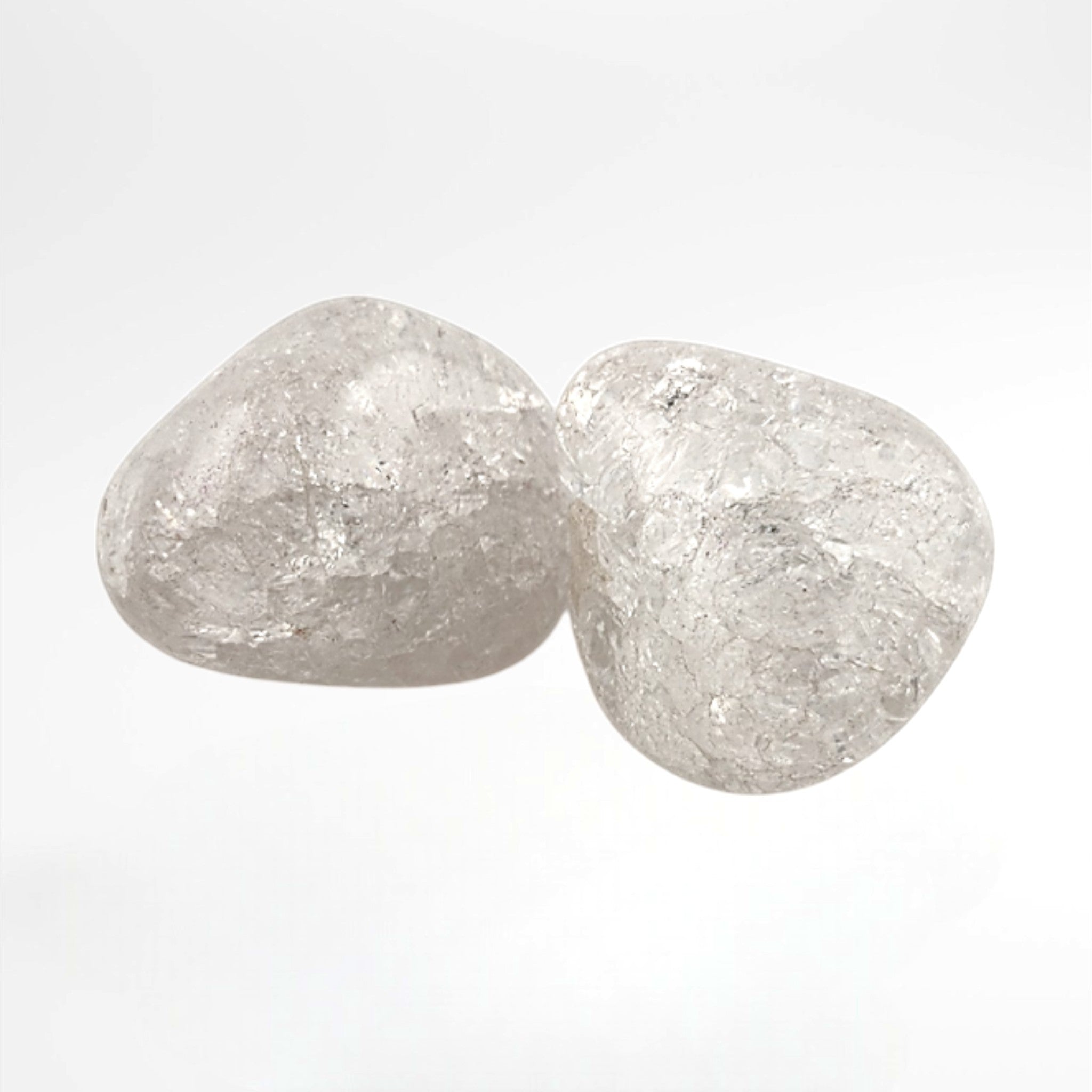 Clear Crackle Quartz Tumble