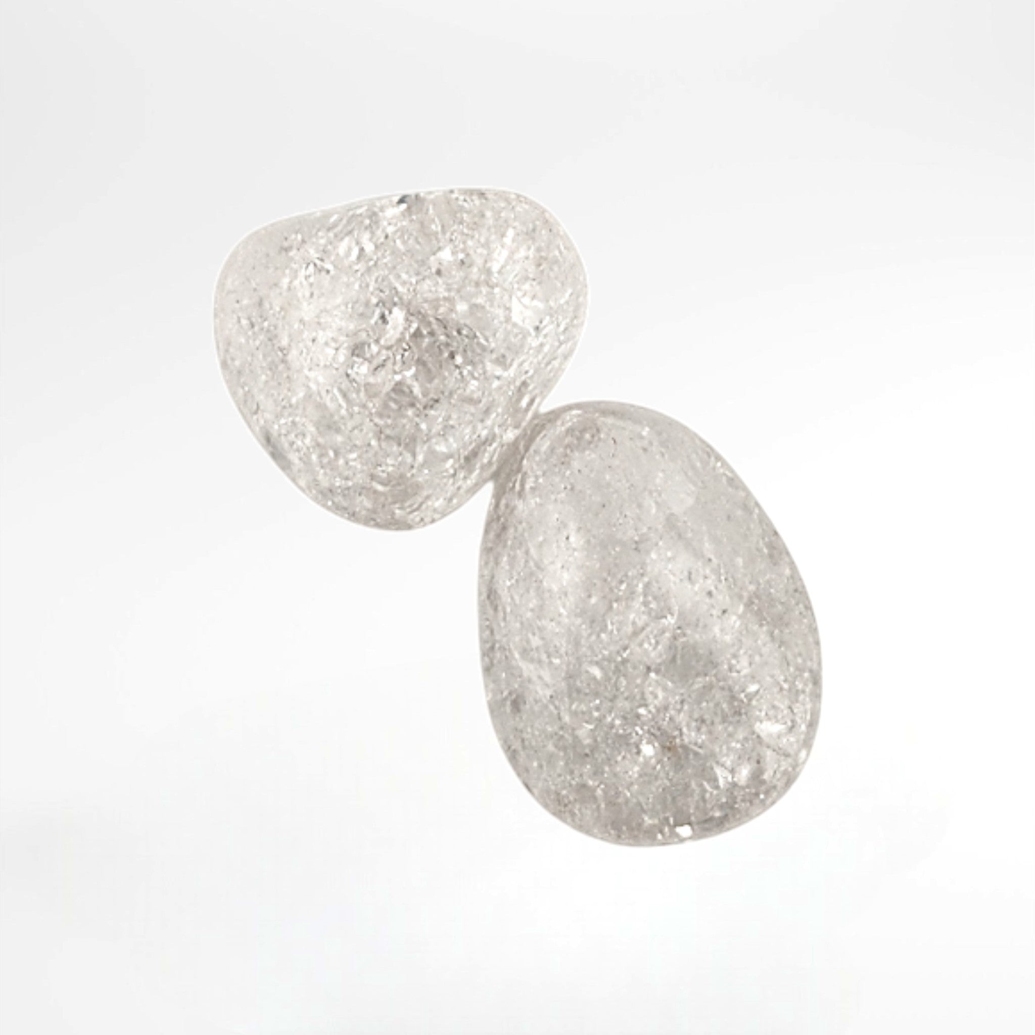 Clear Crackle Quartz Tumble