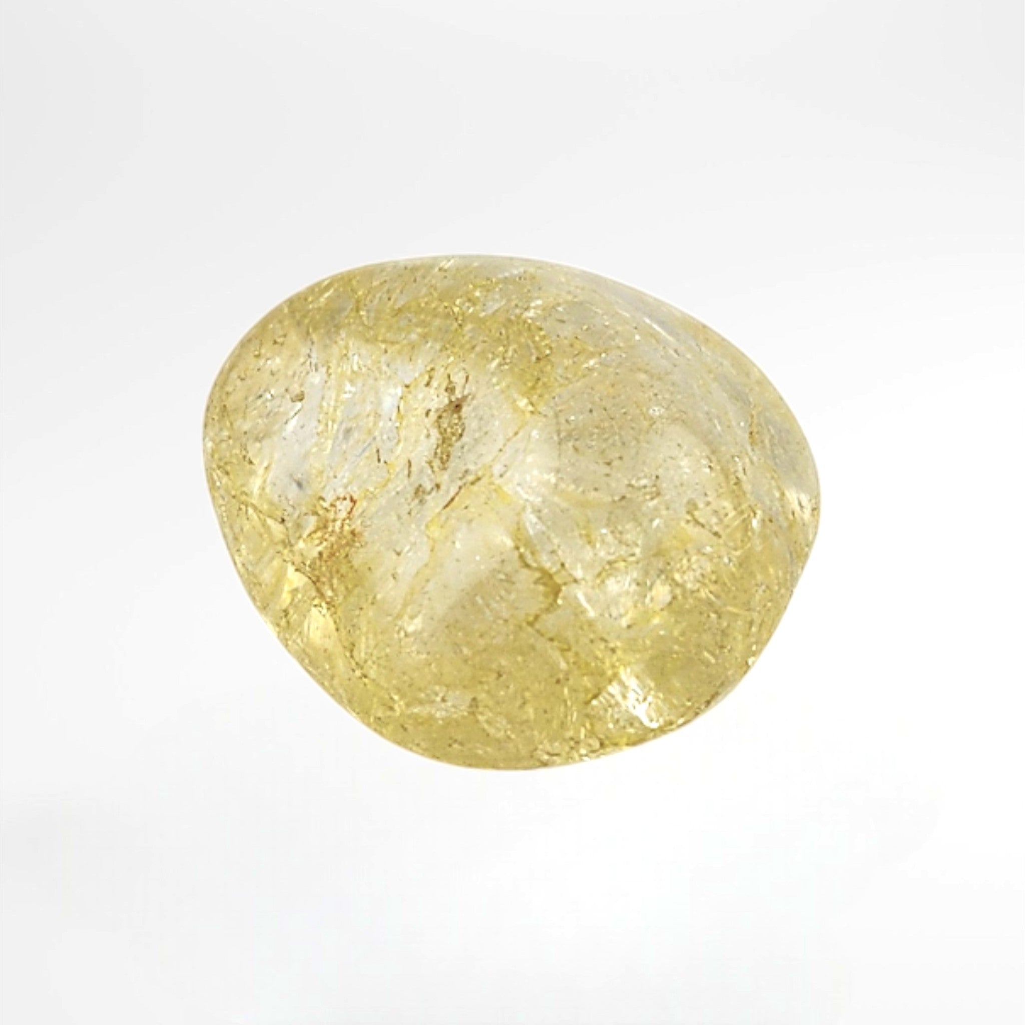 Yellow Dyed Crackle Quartz Tumble