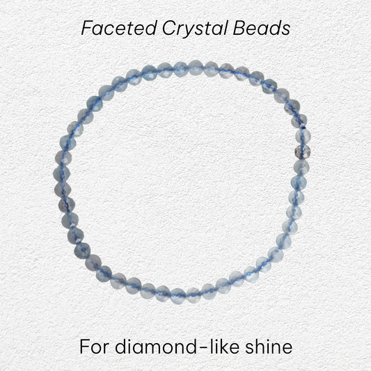 Aquamarine Bracelet - 4mm faceted bead