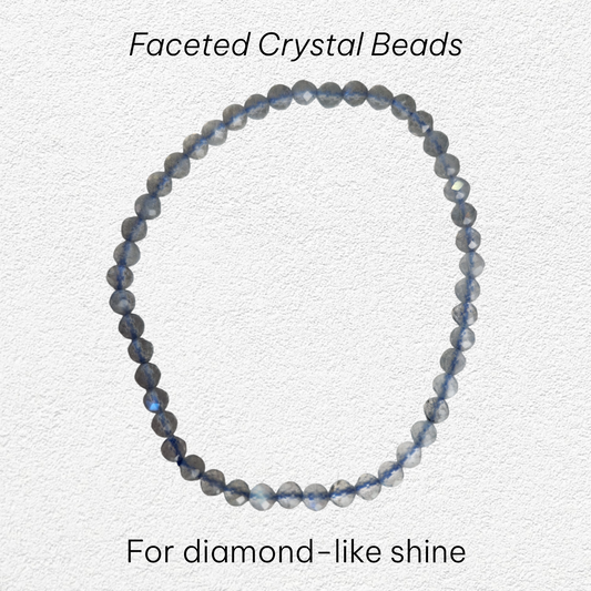 Labradorite Bracelet - 4mm faceted bead