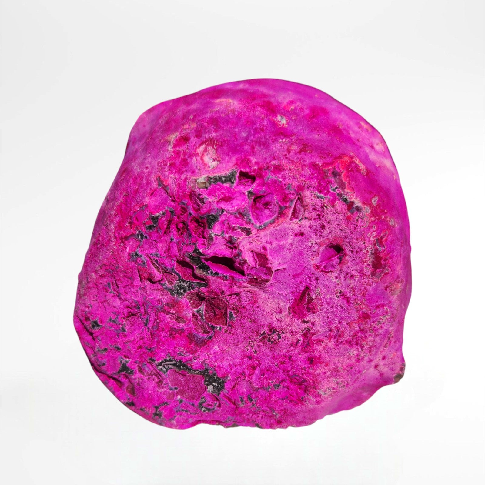 Pink Dyed Polished Agate Geode