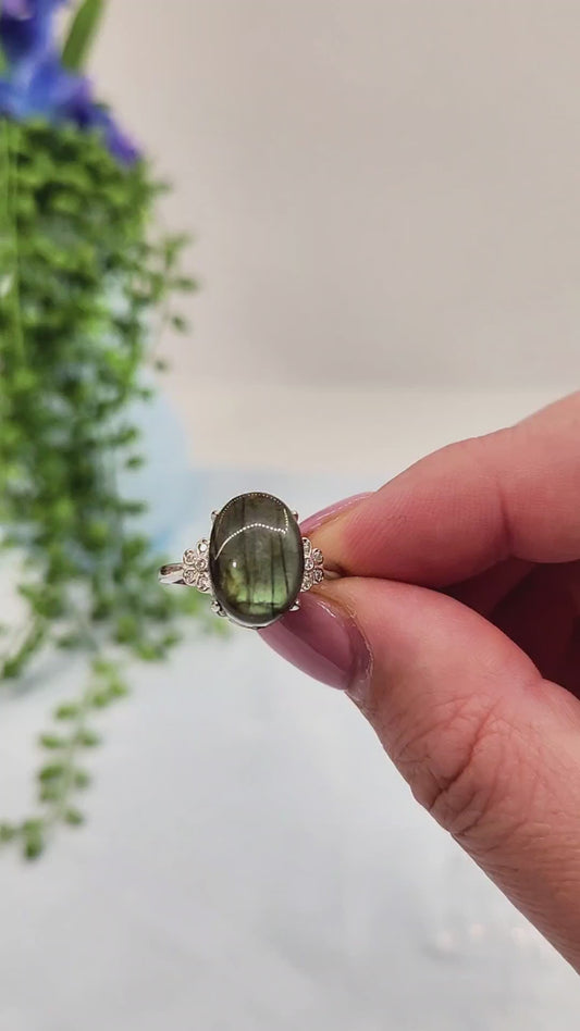 Labradorite Adjustable Ring