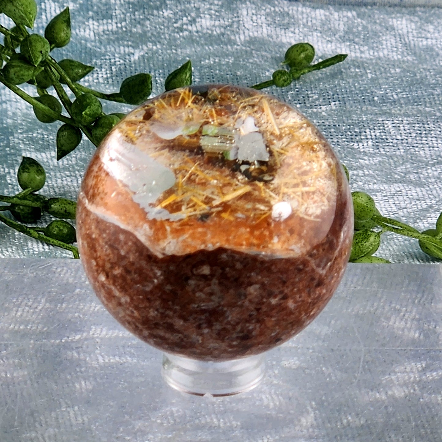 Gold Rutile Sphere