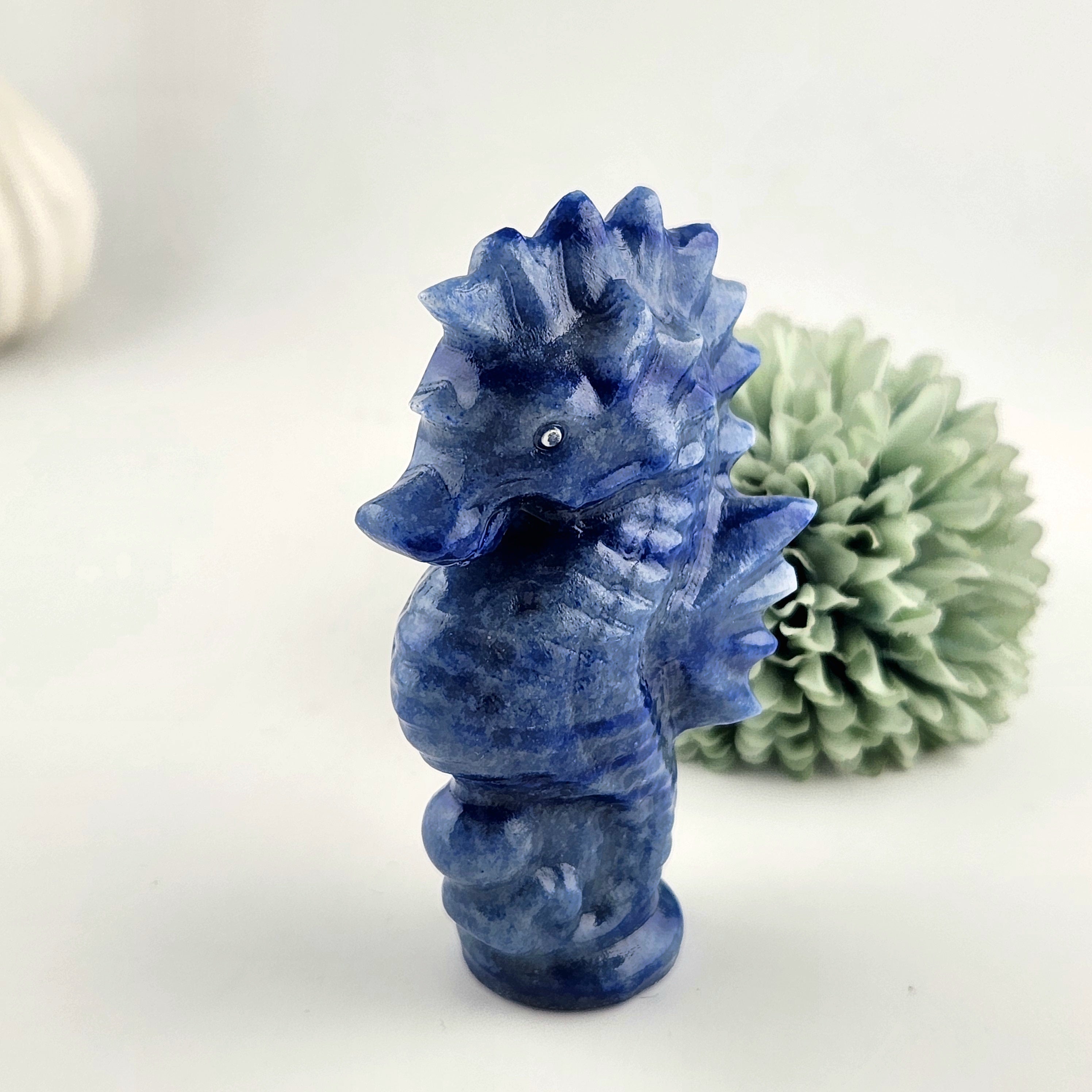 Blue Aventurine Seahorse