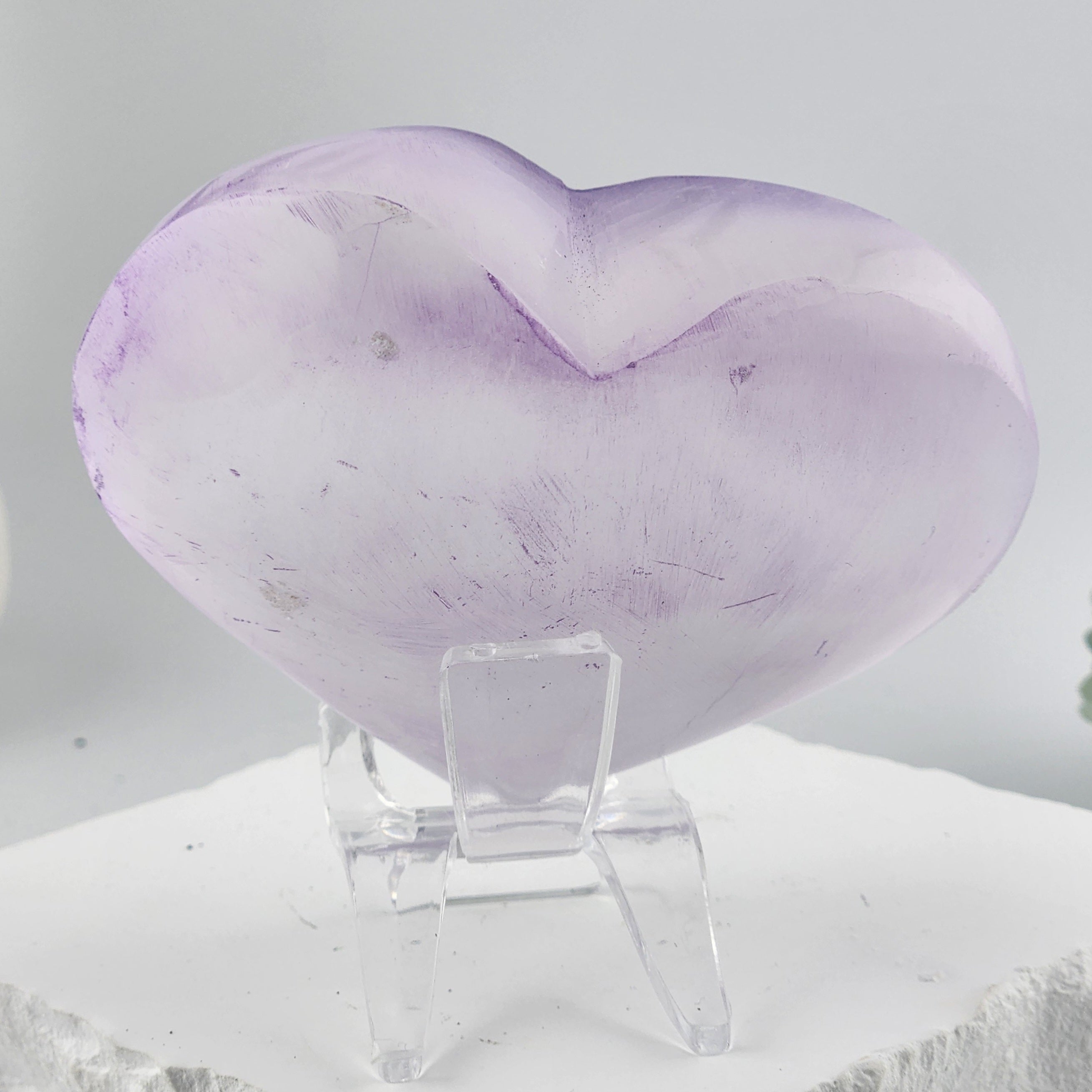 Selenite Angel Wing Heart