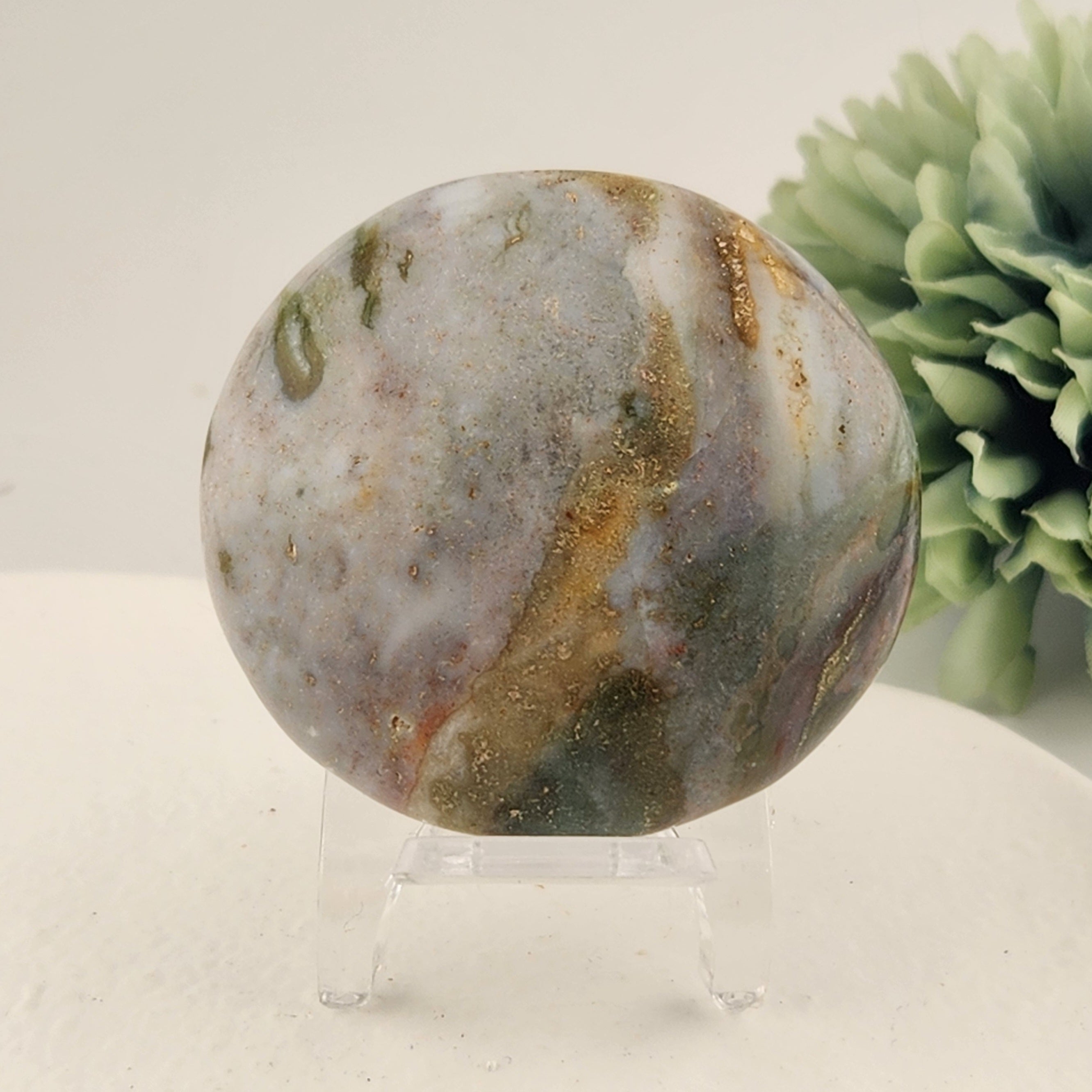 Ocean Jasper Pebble/Palm