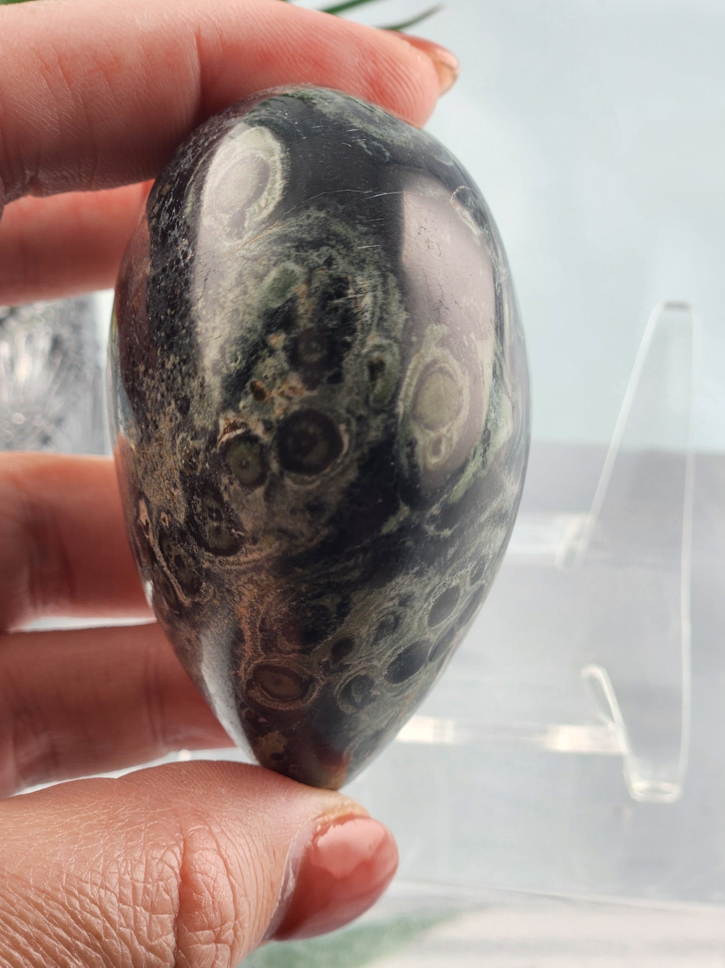 Kambaba Jasper Puffy Heart