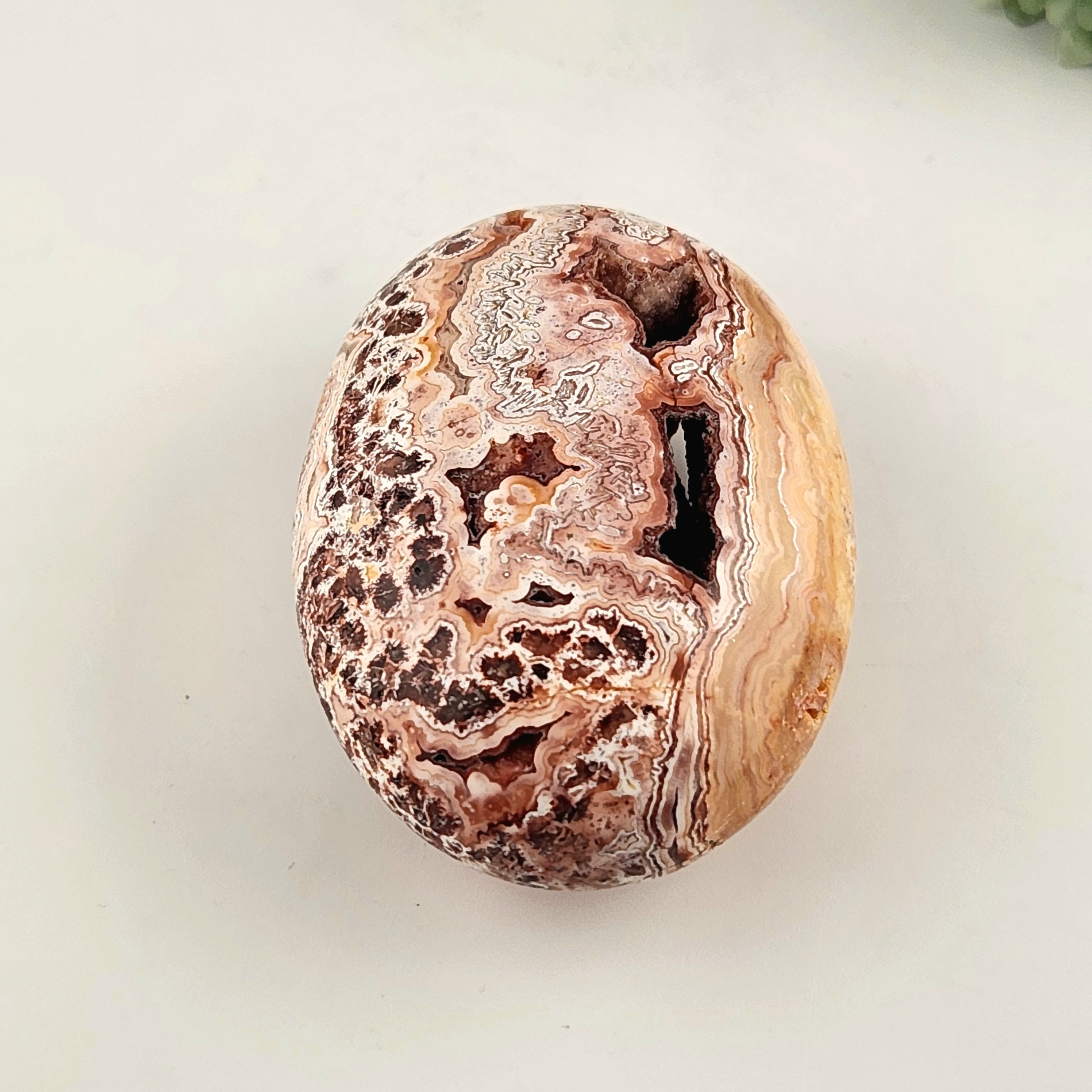 Pink Crazy Lace Agate Palmstone