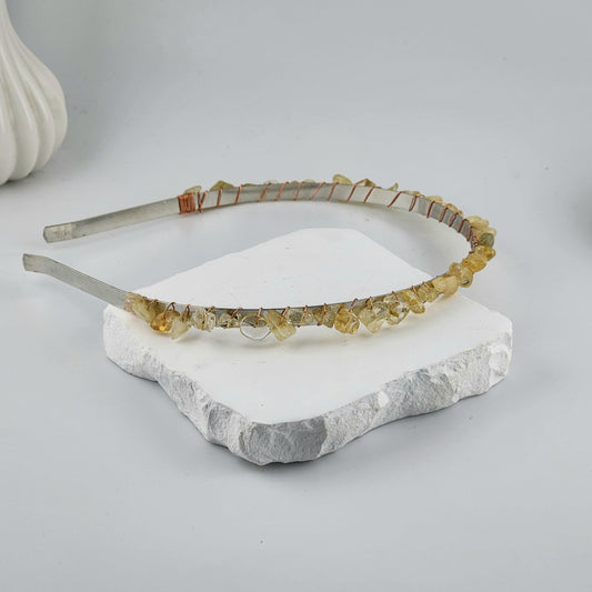 Citrine Crystal Chip Headband